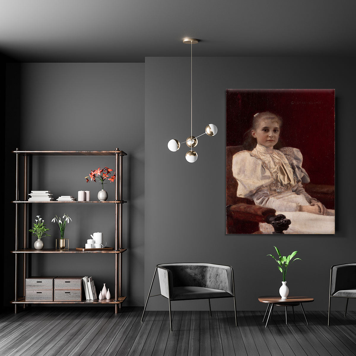 Seated Young Girl by Klimt Canvas Print or Poster - Canvas Art Rocks - 5