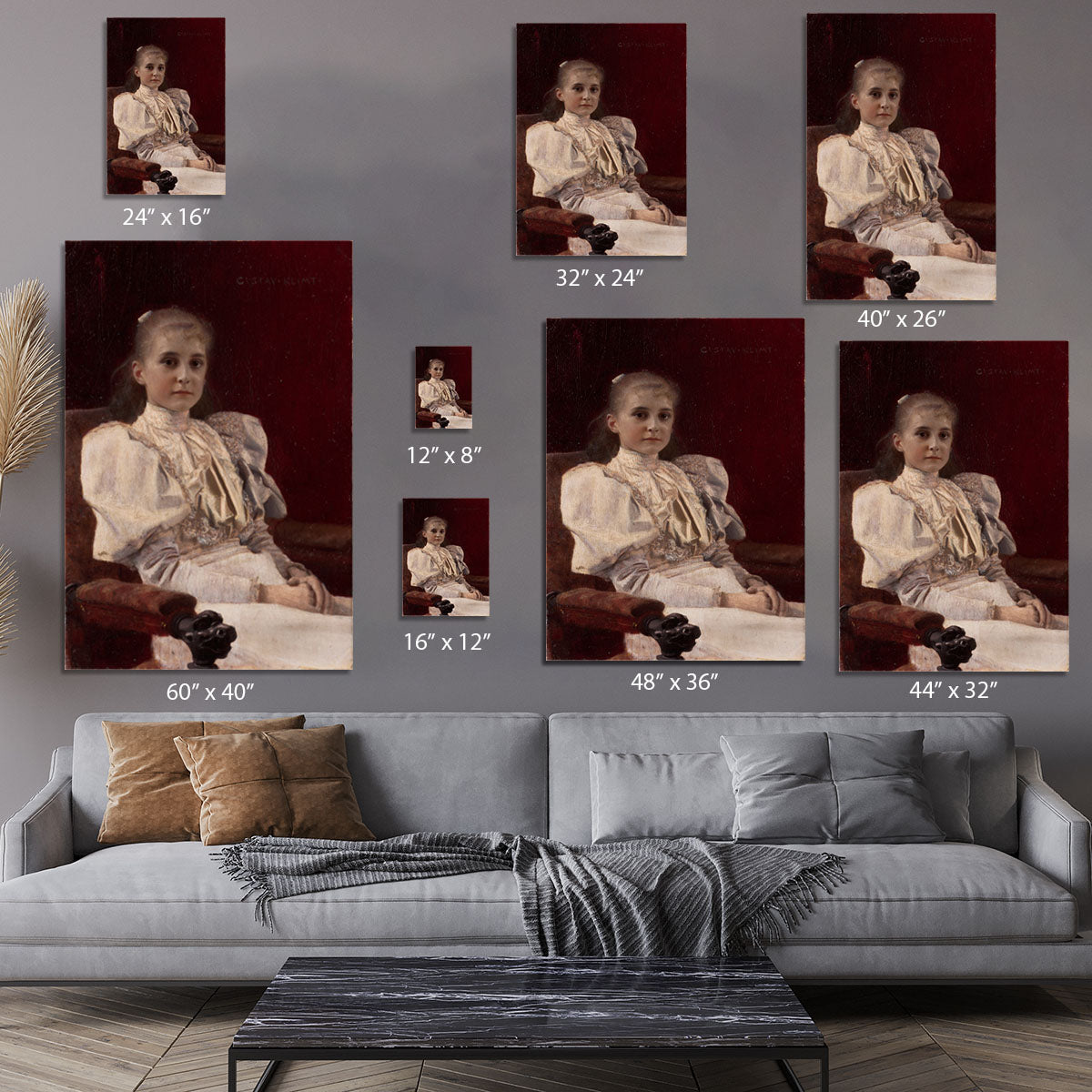 Seated Young Girl by Klimt Canvas Print or Poster - Canvas Art Rocks - 7