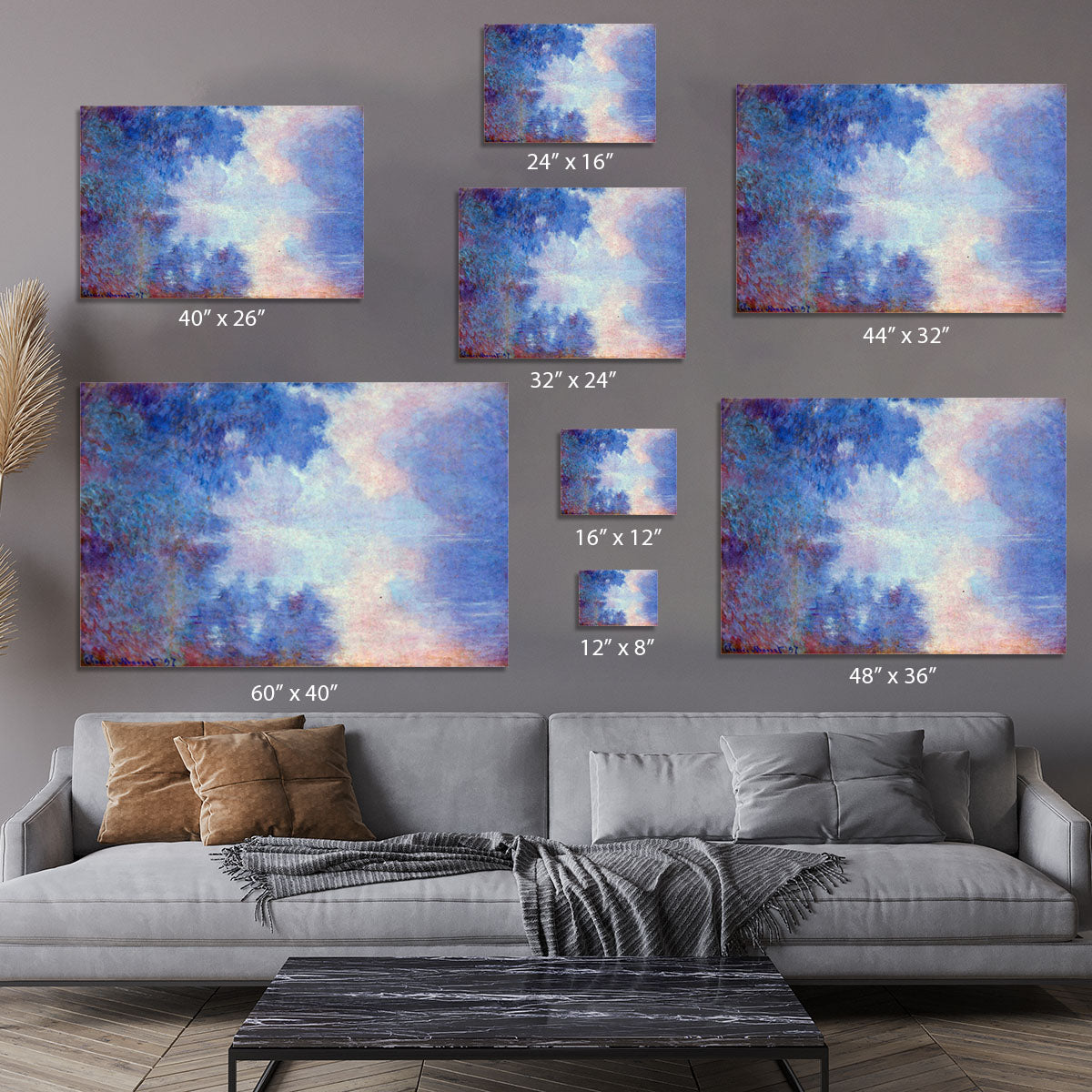 Seine in Morning by Monet Canvas Print or Poster - Canvas Art Rocks - 7