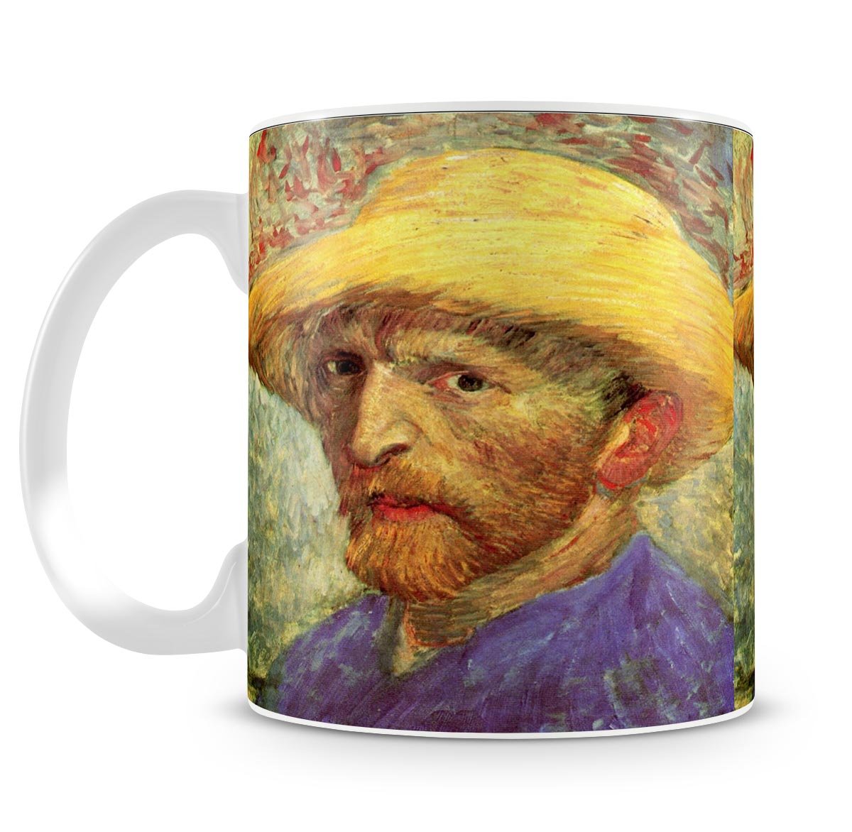 Self-Portrait with Straw Hat 3 by Van Gogh Mug - Canvas Art Rocks - 4