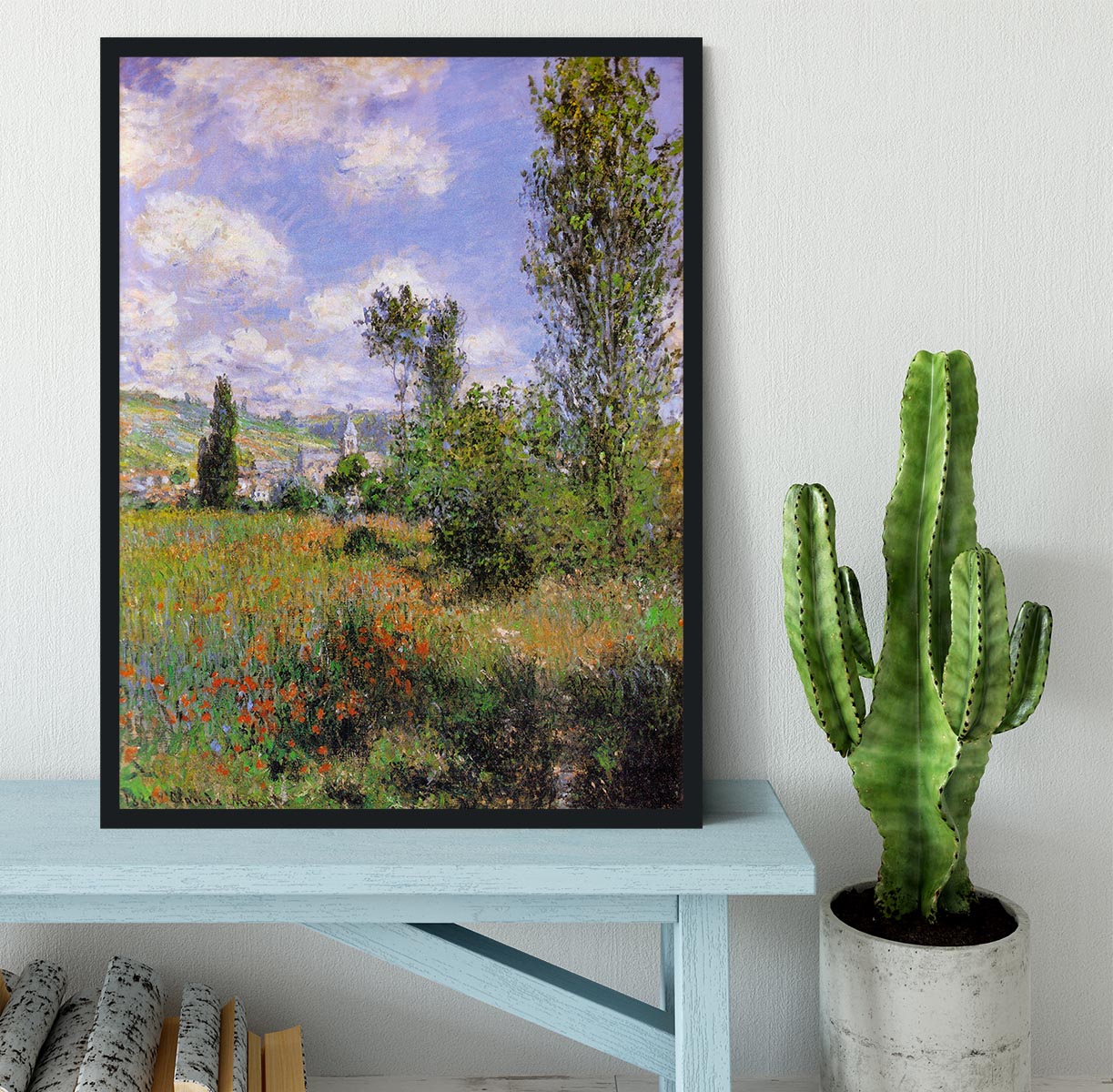 Sentier ile Saint Martin 1880 by Monet Framed Print - Canvas Art Rocks - 2