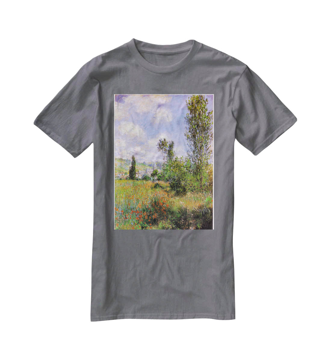 Sentier ile Saint Martin 1880 by Monet T-Shirt - Canvas Art Rocks - 3