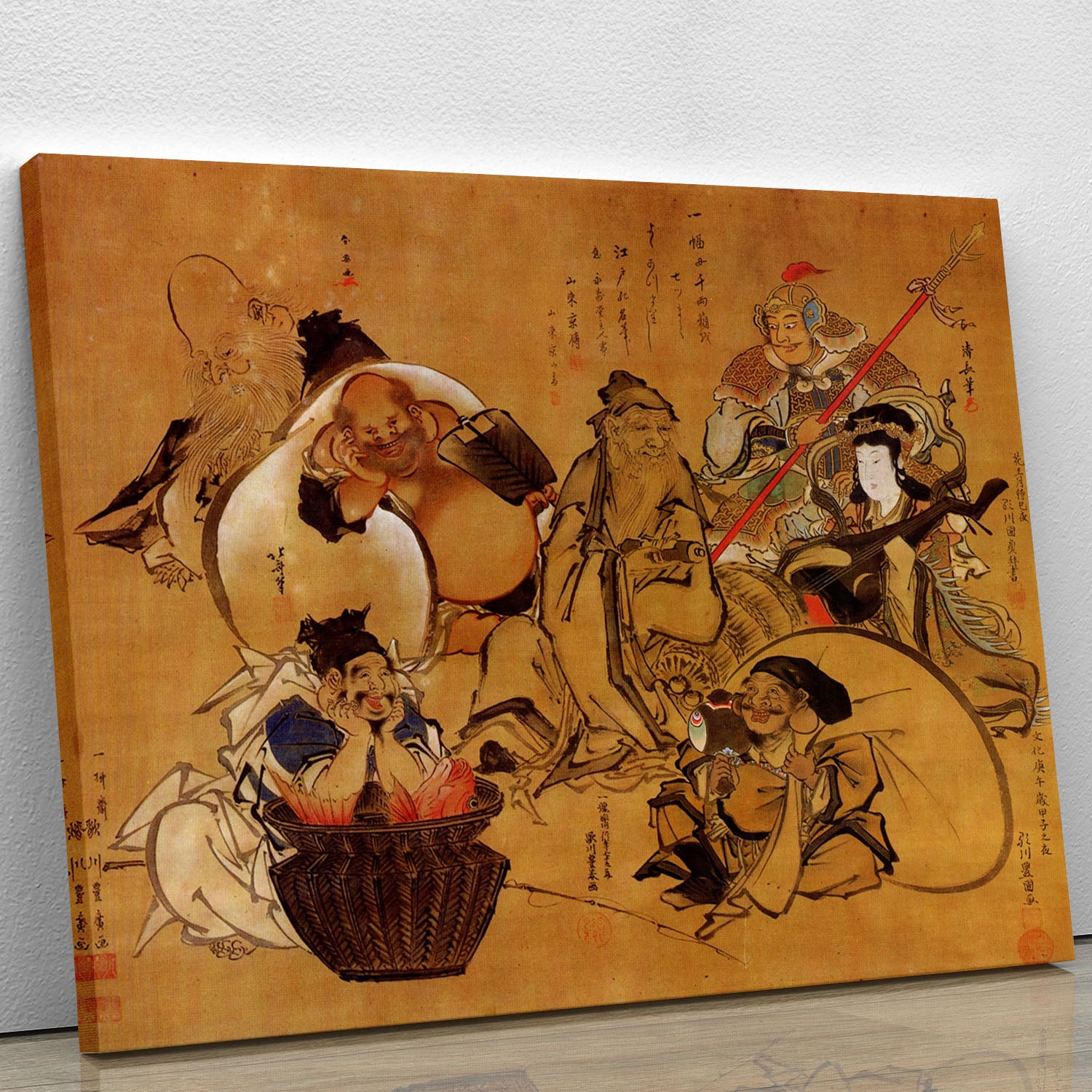 Seven gods of fortune by Hokusai Canvas Print or Poster - Canvas Art Rocks - 1
