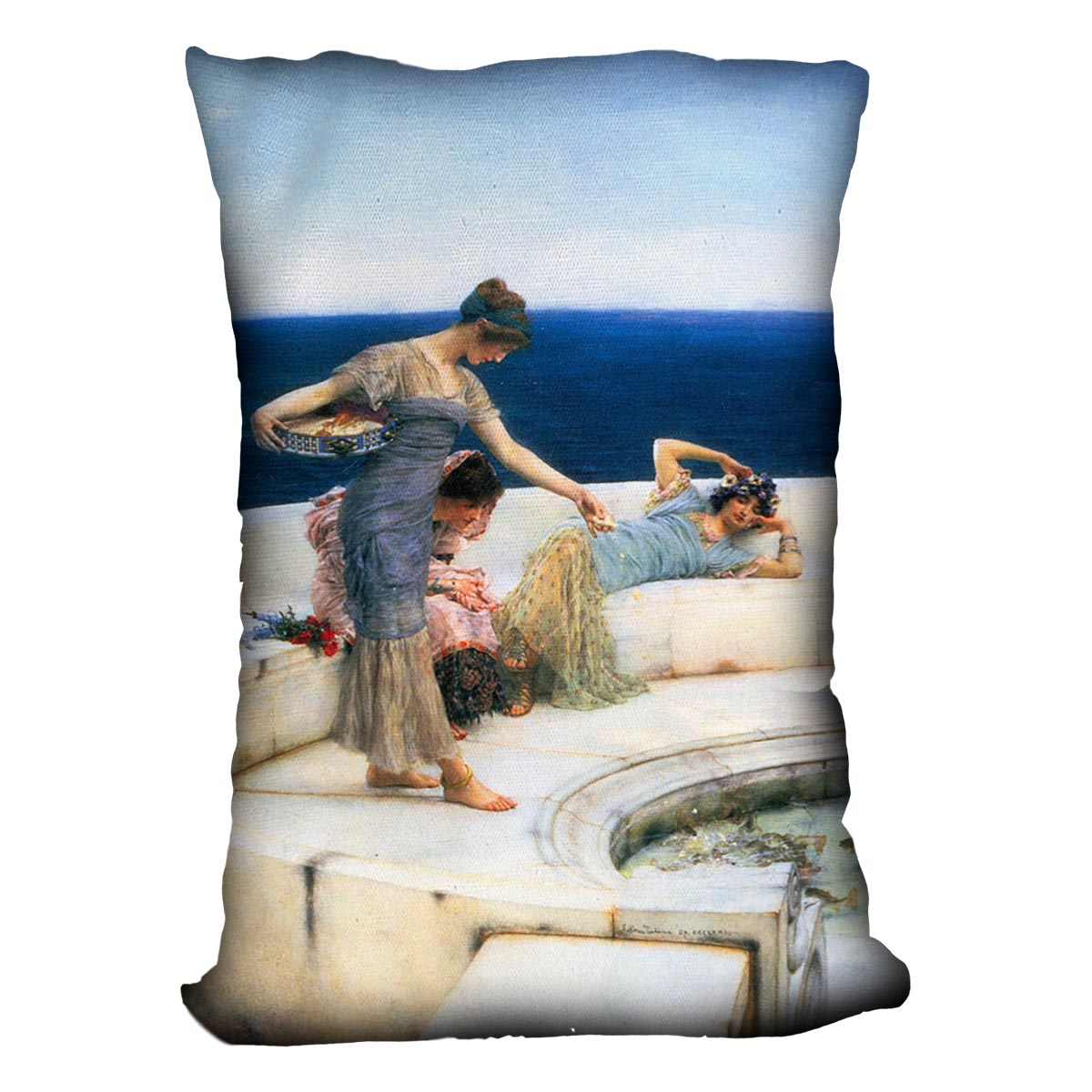 Silver Favorites by Alma Tadema Cushion - Canvas Art Rocks - 4