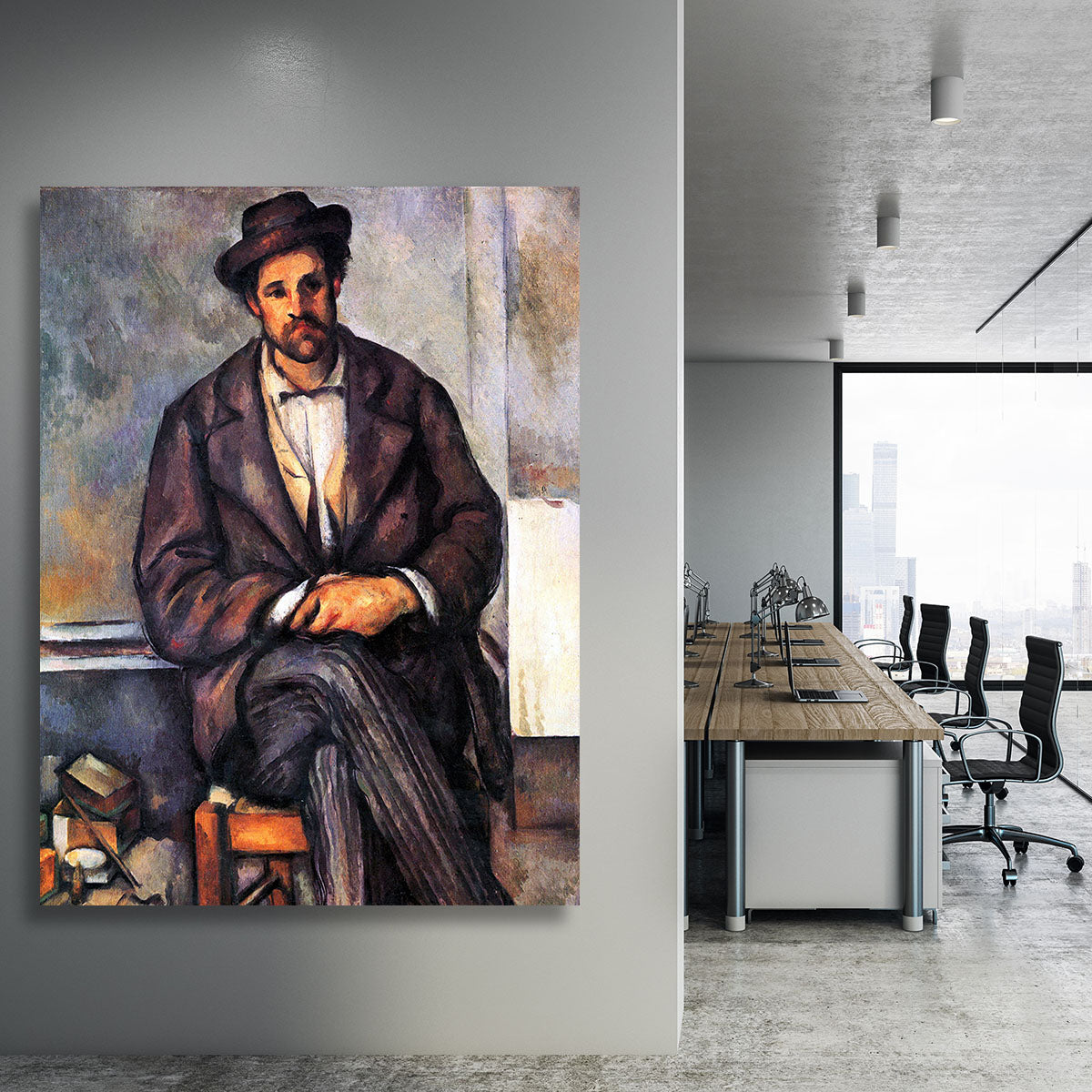 Sitting Farmer by Cezanne Canvas Print or Poster - Canvas Art Rocks - 3