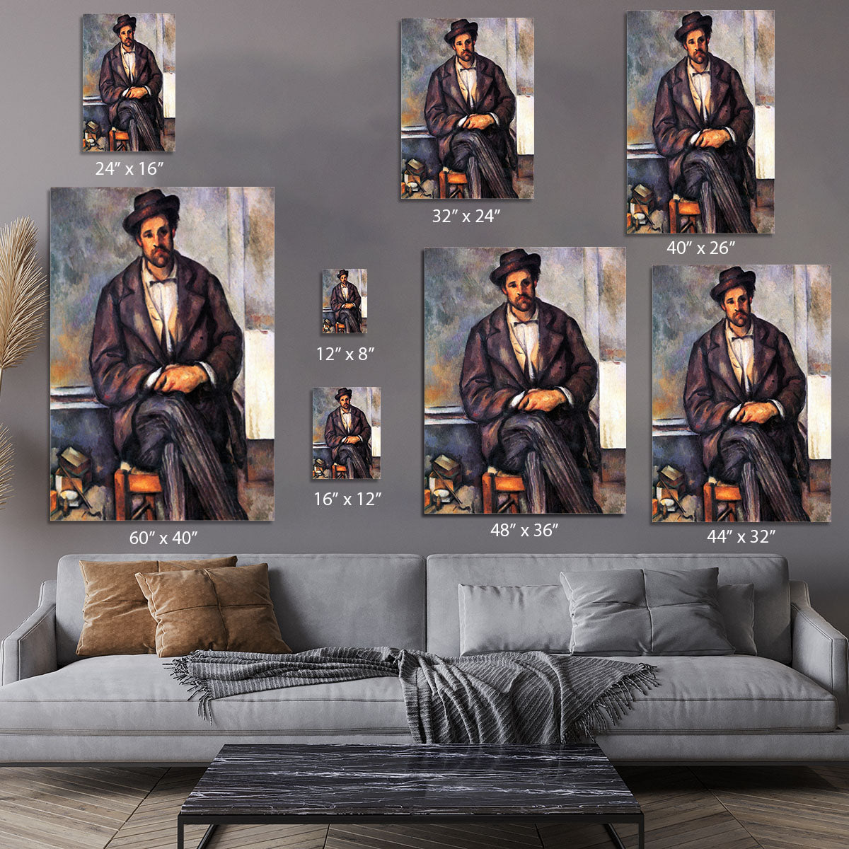 Sitting Farmer by Cezanne Canvas Print or Poster - Canvas Art Rocks - 7