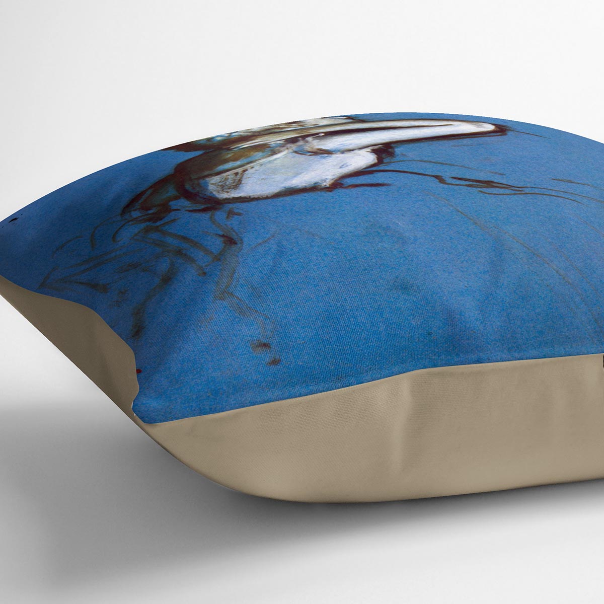 Sitting dancer in profile with hand on her neck by Degas Cushion