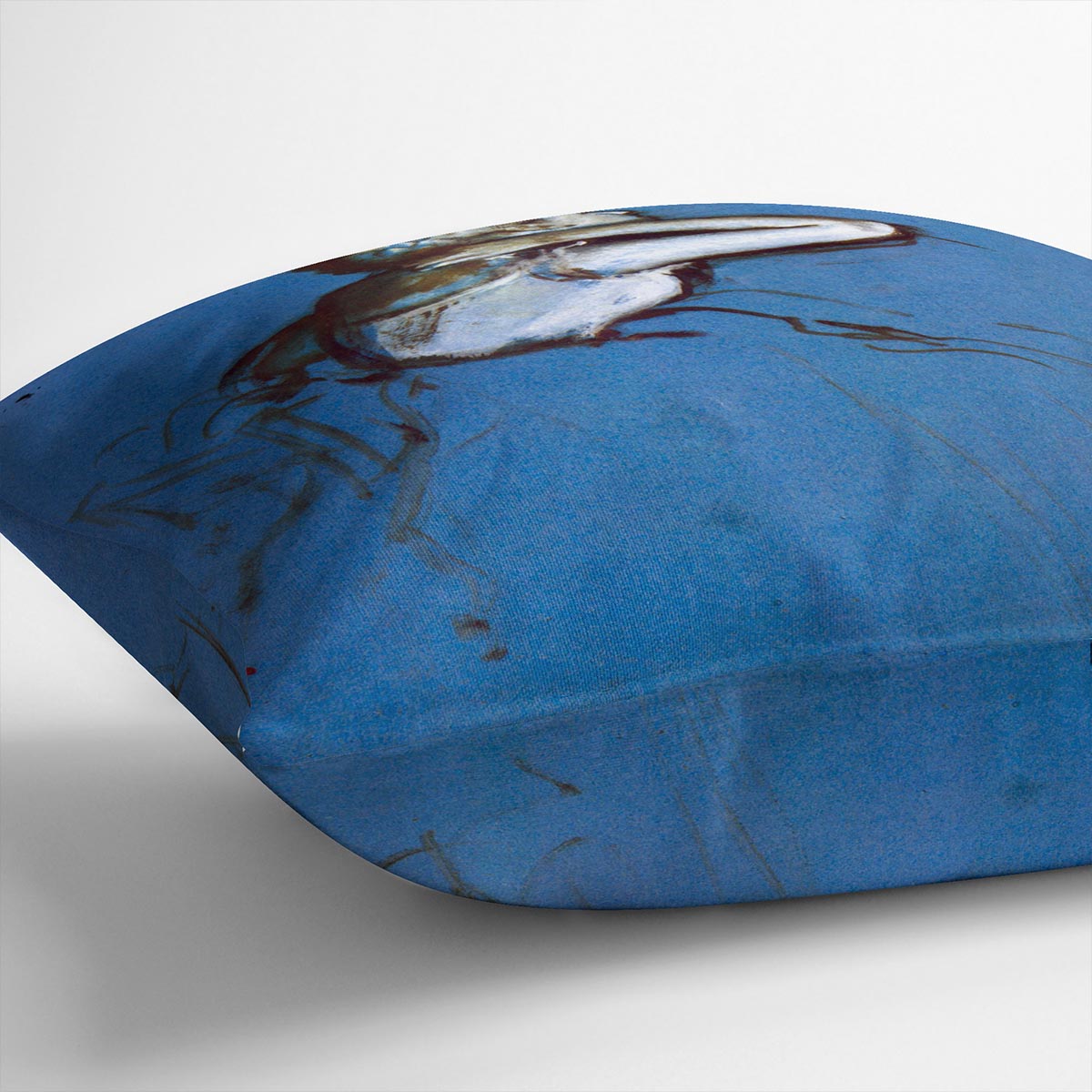 Sitting dancer in profile with hand on her neck by Degas Cushion