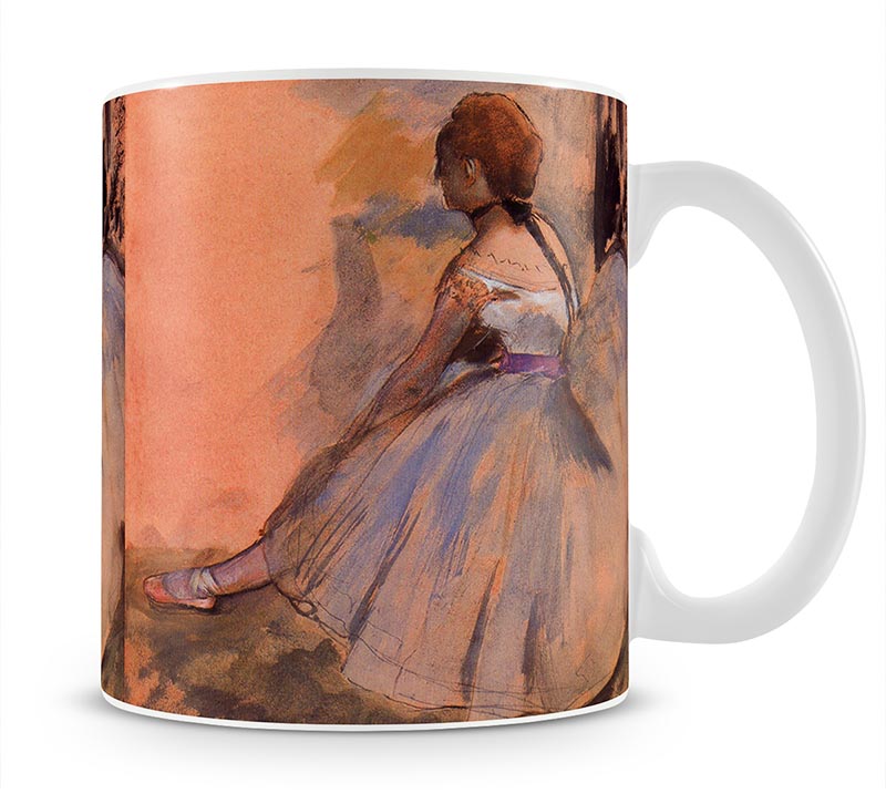 Sitting dancer with extended left leg by Degas Mug - Canvas Art Rocks - 1