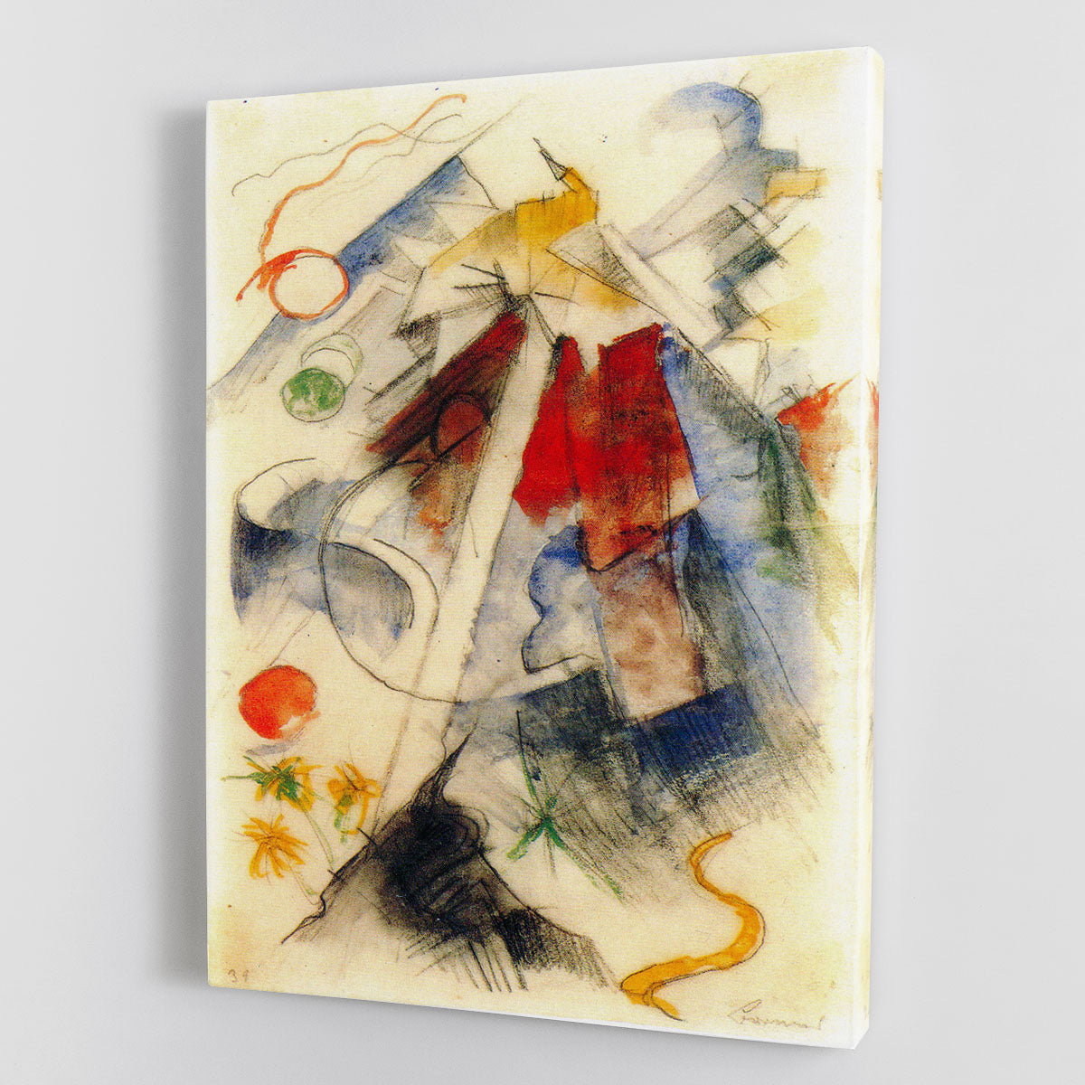 Sketch of the Brenner road 1 by Franz Marc Canvas Print or Poster - Canvas Art Rocks - 1