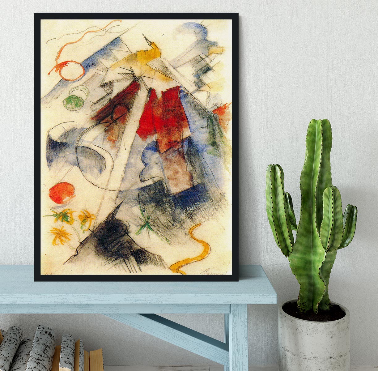 Sketch of the Brenner road 1 by Franz Marc Framed Print - Canvas Art Rocks - 2