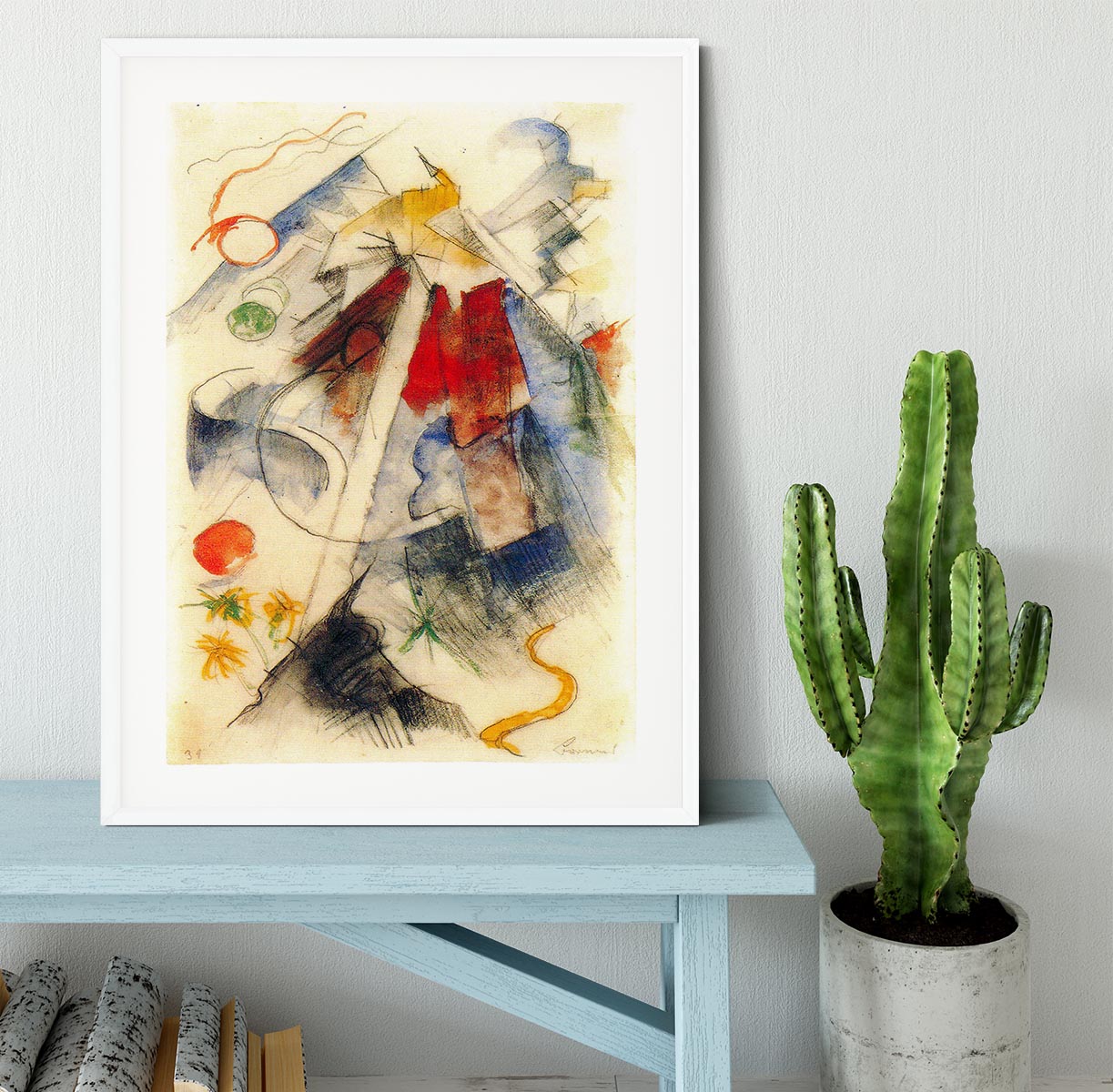 Sketch of the Brenner road 1 by Franz Marc Framed Print - Canvas Art Rocks - 5