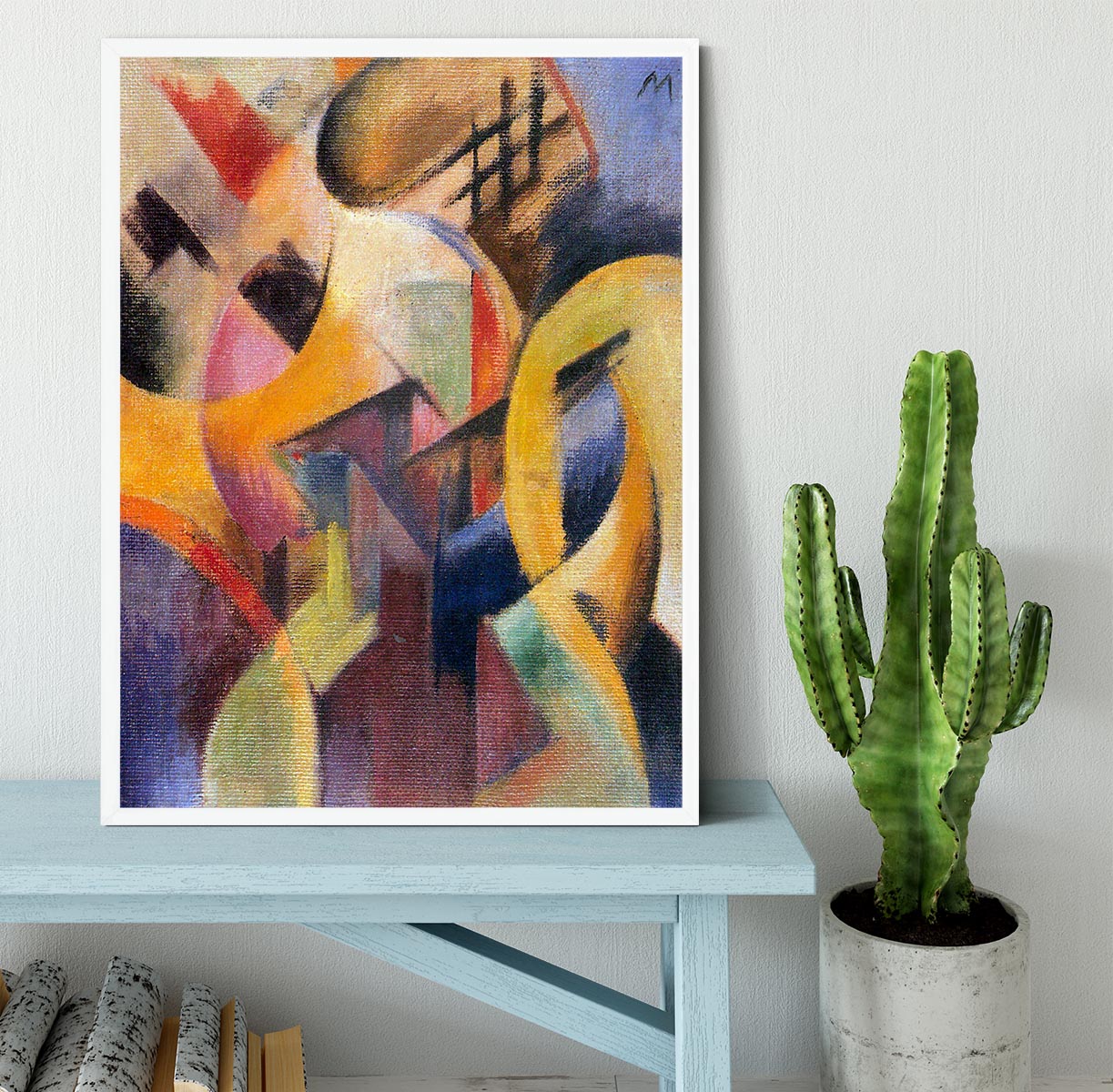 Small composition I by Franz Marc Framed Print - Canvas Art Rocks -6