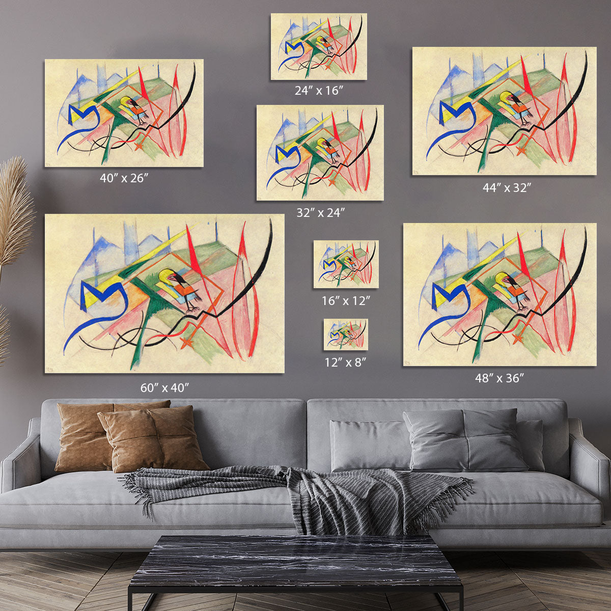 Small mythical creatures by Franz Marc Canvas Print or Poster - Canvas Art Rocks - 7