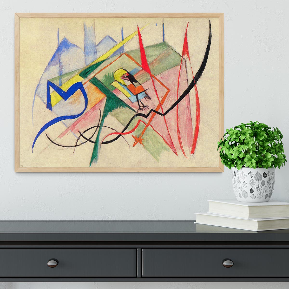 Small mythical creatures by Franz Marc Framed Print - Canvas Art Rocks - 4