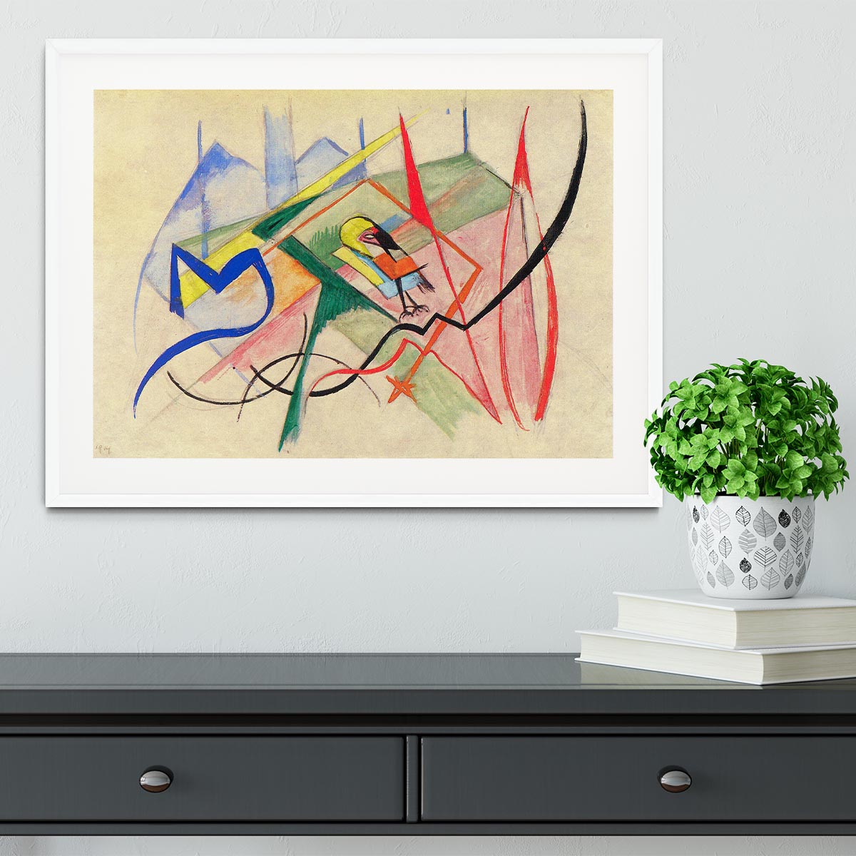 Small mythical creatures by Franz Marc Framed Print - Canvas Art Rocks - 5