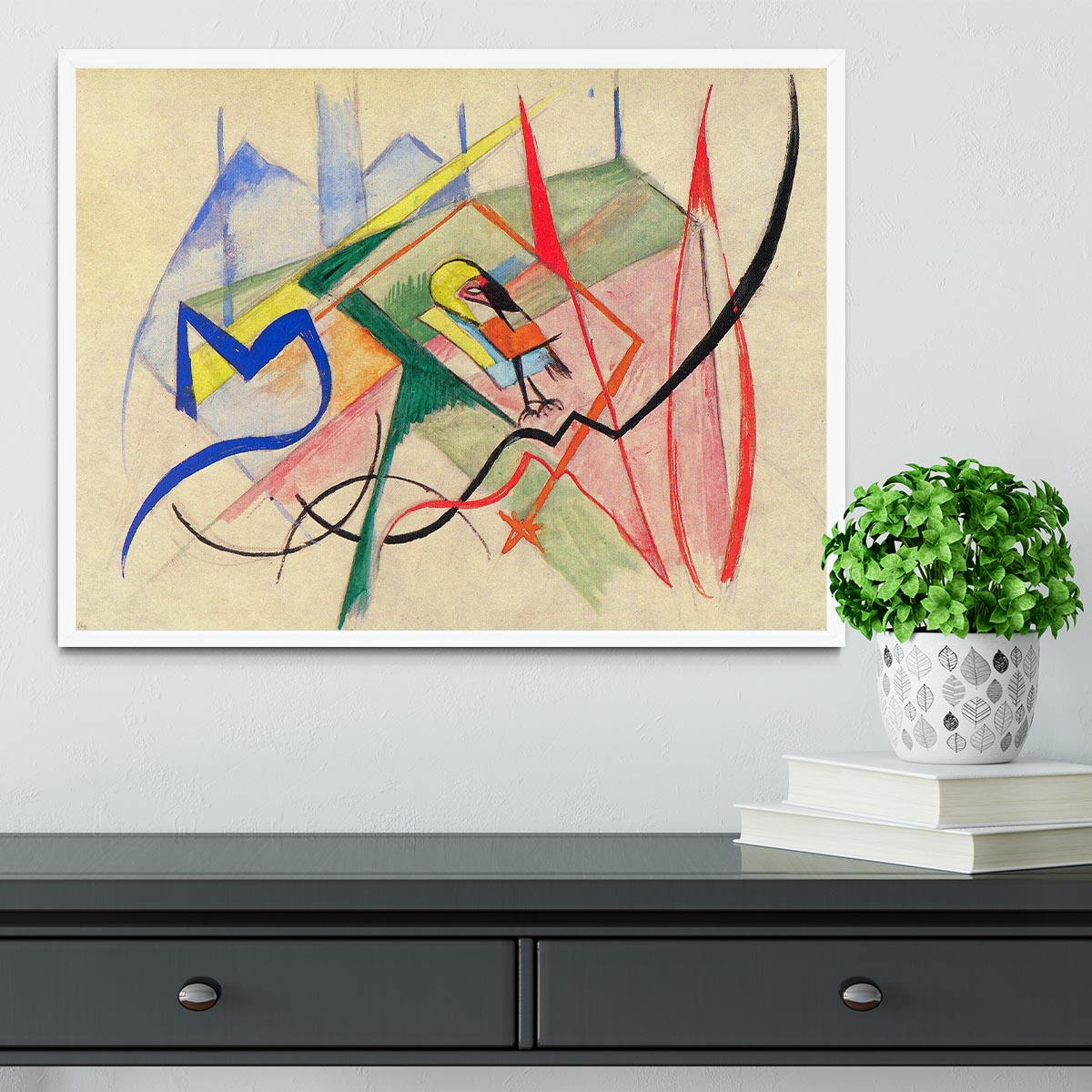 Small mythical creatures by Franz Marc Framed Print - Canvas Art Rocks -6