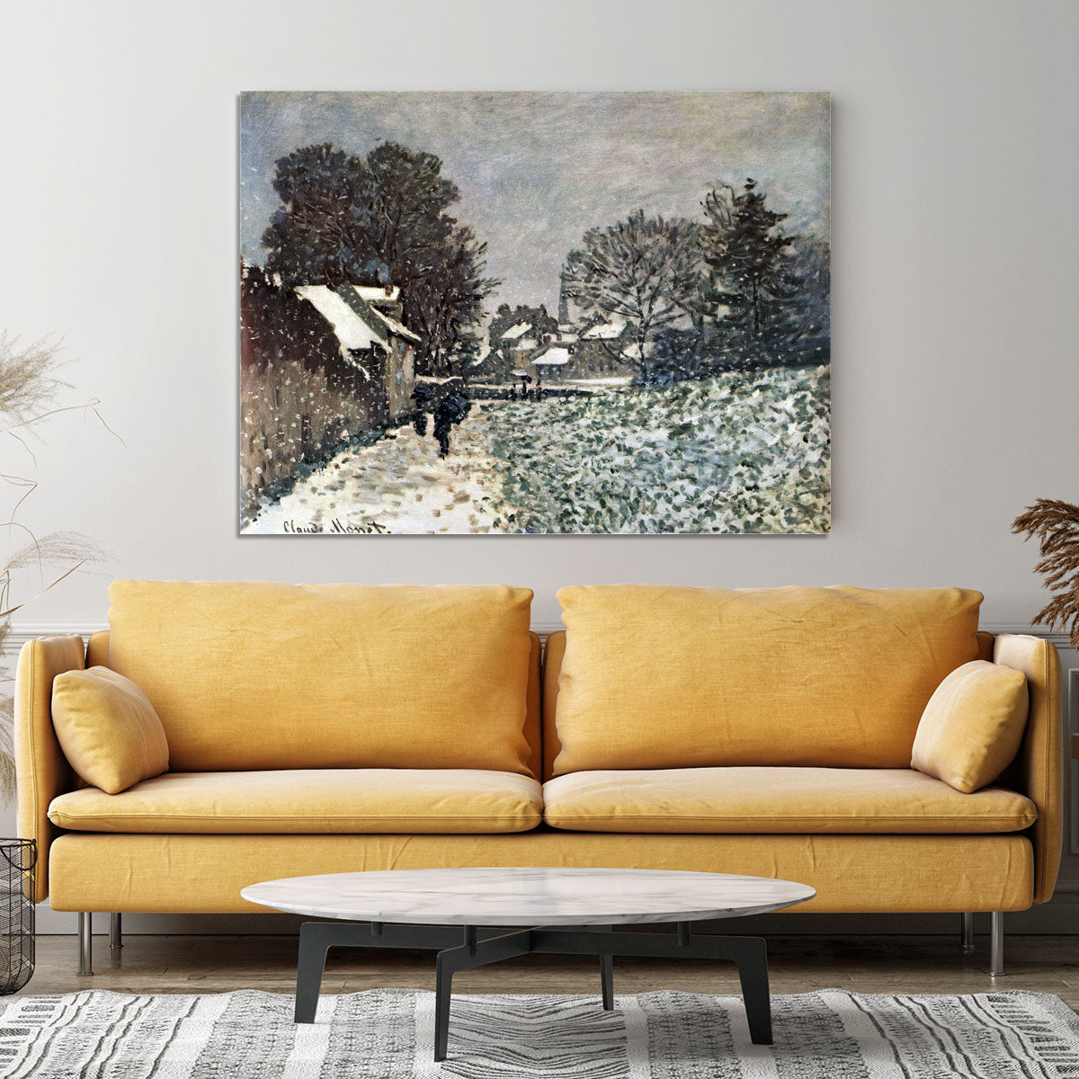 Snow at Argenteuil by Monet Canvas Print or Poster - Canvas Art Rocks - 4
