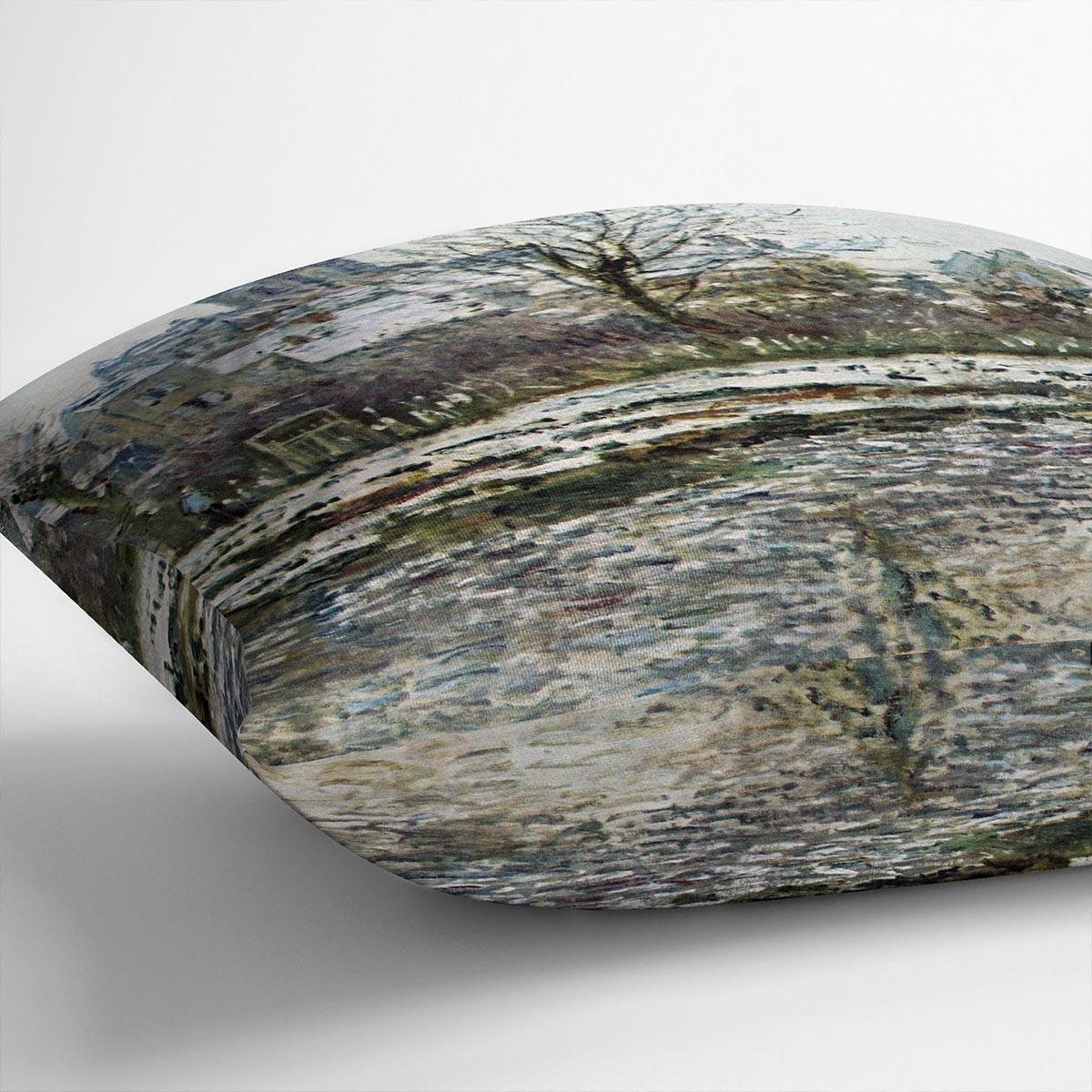 Snow in Vetheuil by Monet Cushion