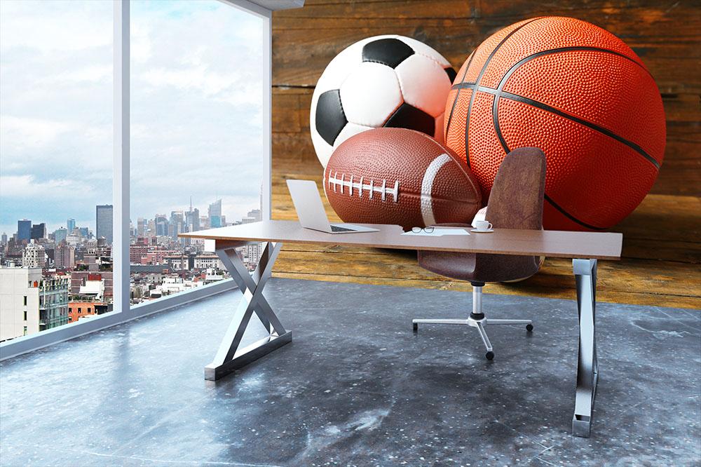 Sports balls Wall Mural Wallpaper - Canvas Art Rocks - 3