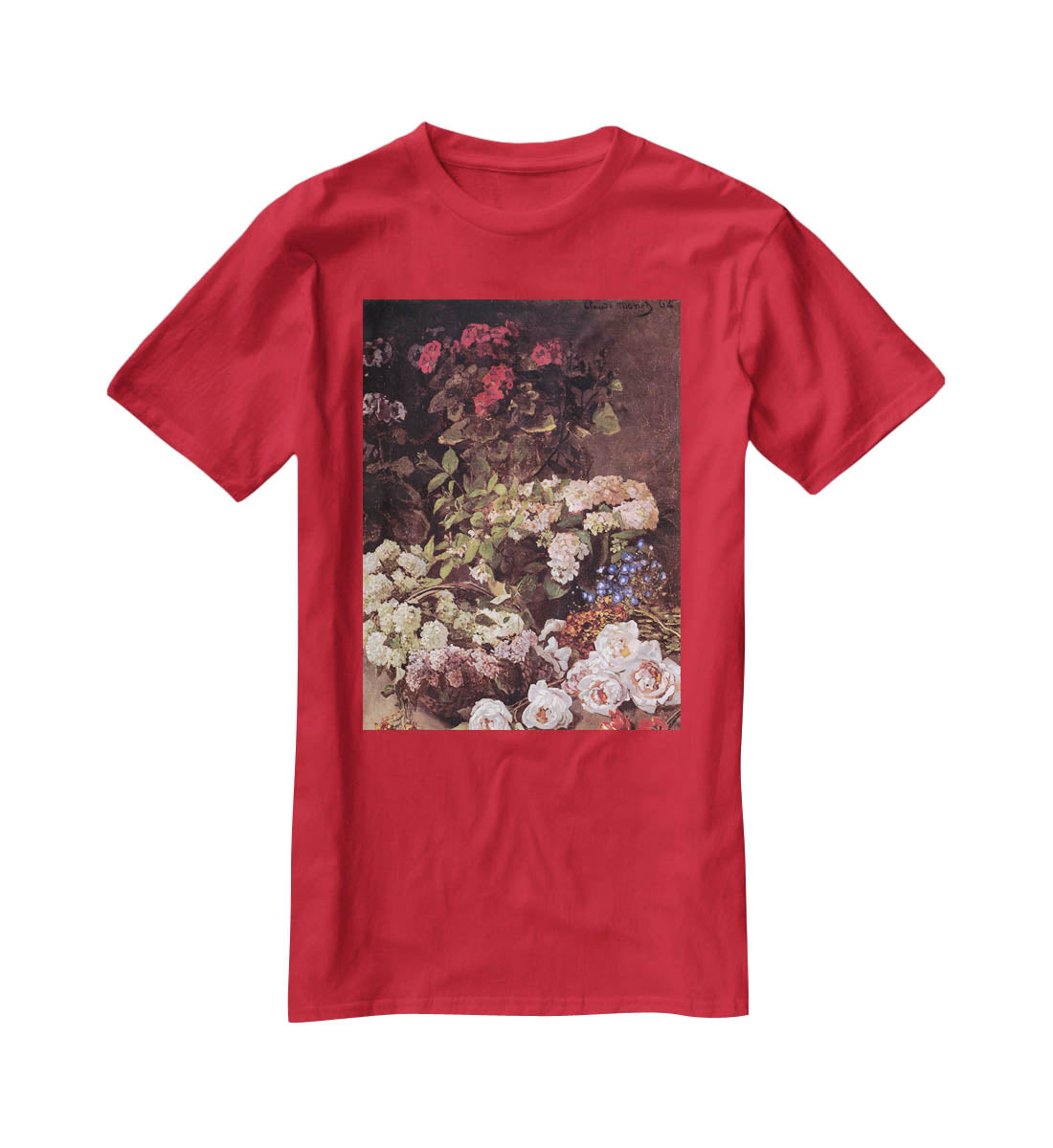 Spring Flowers by Monet T-Shirt - Canvas Art Rocks - 4
