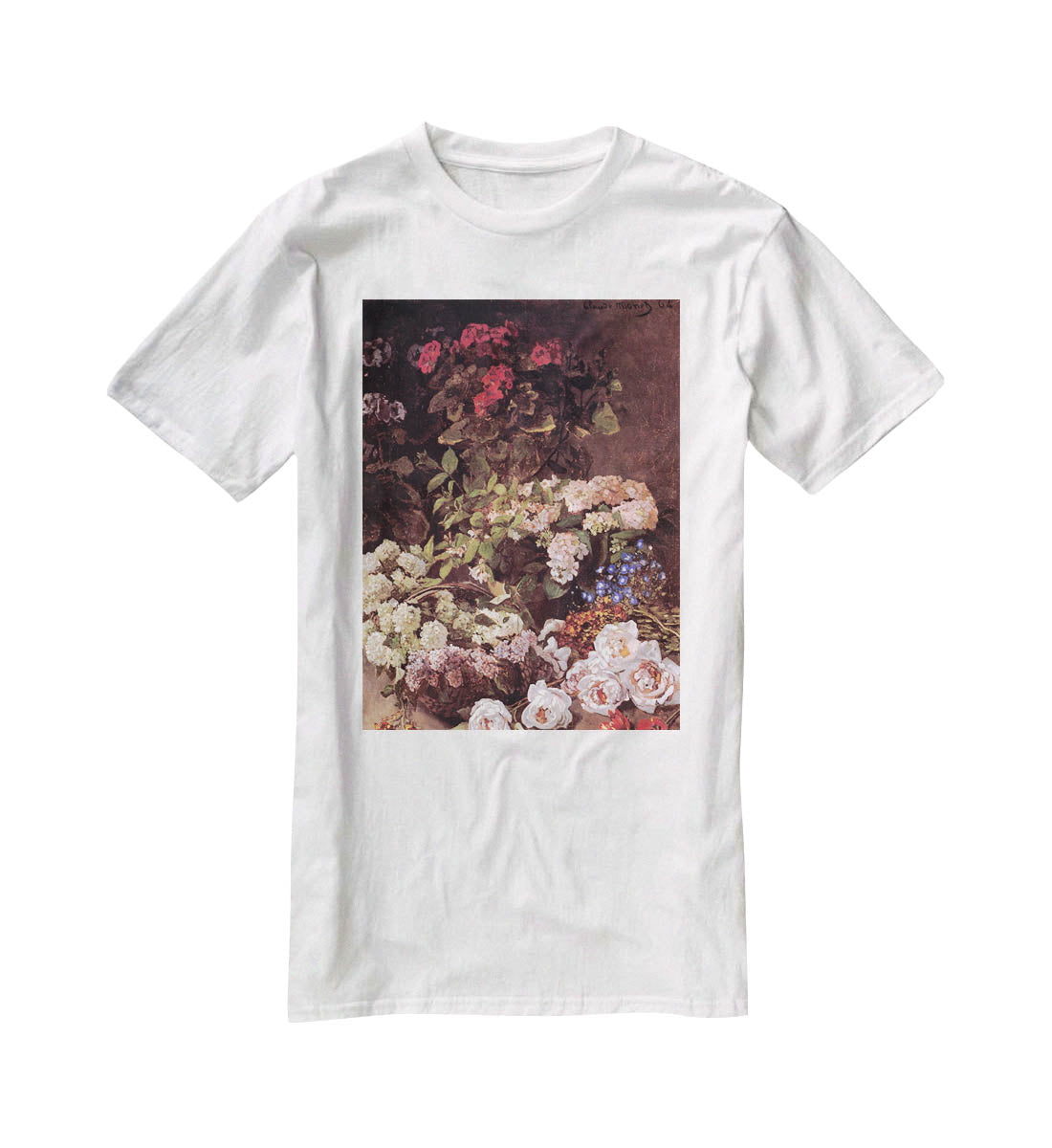 Spring Flowers by Monet T-Shirt - Canvas Art Rocks - 5