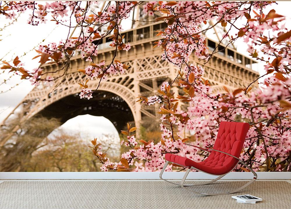 Spring in Paris Wall Mural Wallpaper - Canvas Art Rocks - 2