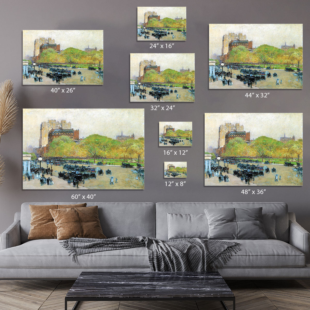 Spring morning in the heart of the city by Hassam Canvas Print or Poster - Canvas Art Rocks - 7