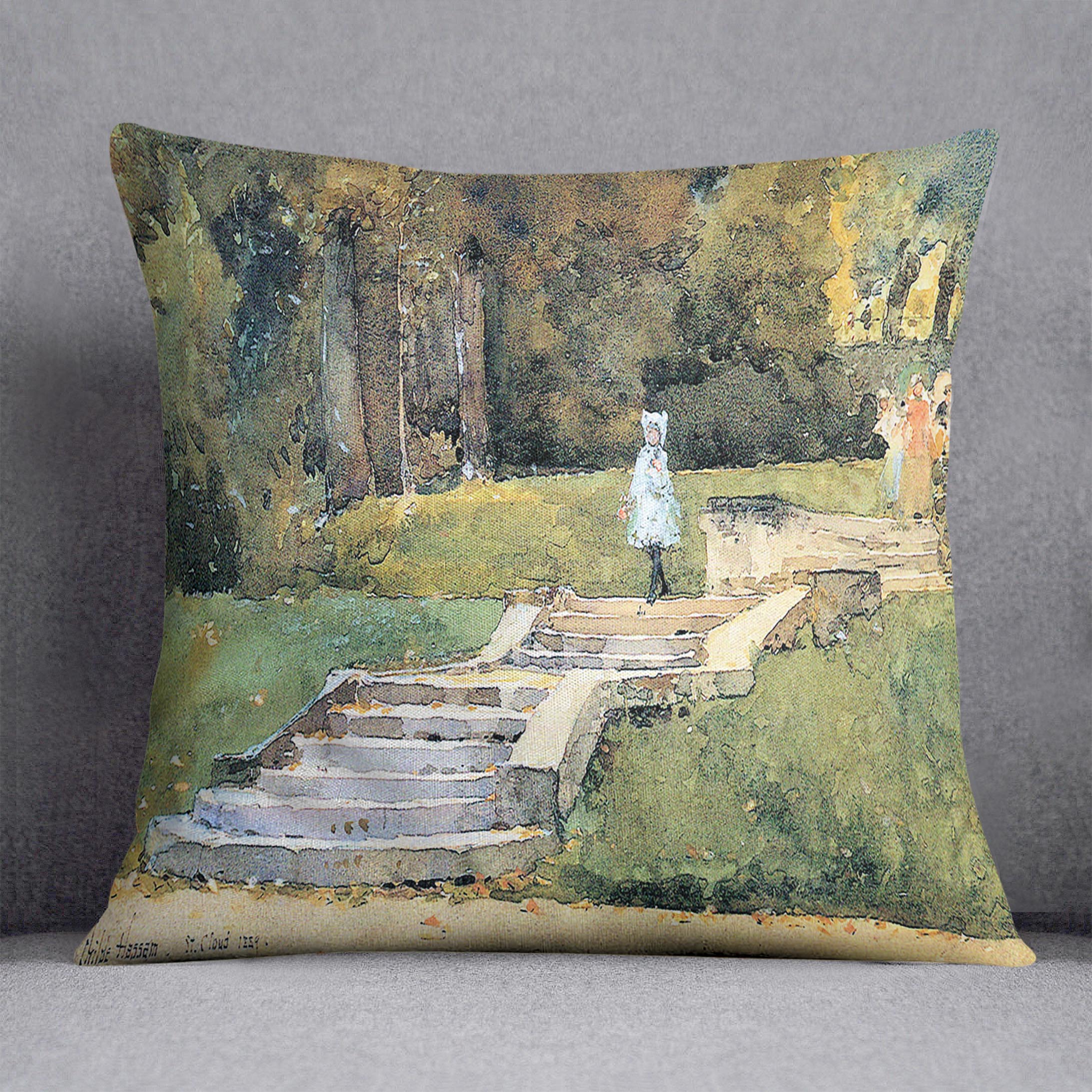 St. Cloud Mn. by Hassam Cushion - Canvas Art Rocks - 1