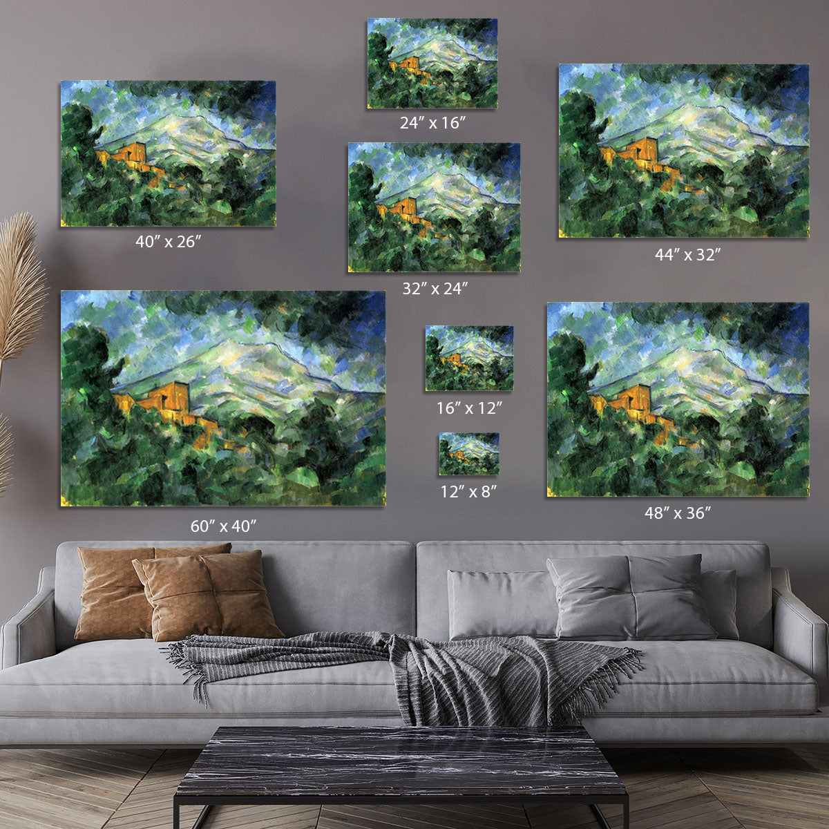 St. Victoire and Chateau Noir by Cezanne Canvas Print or Poster - Canvas Art Rocks - 7