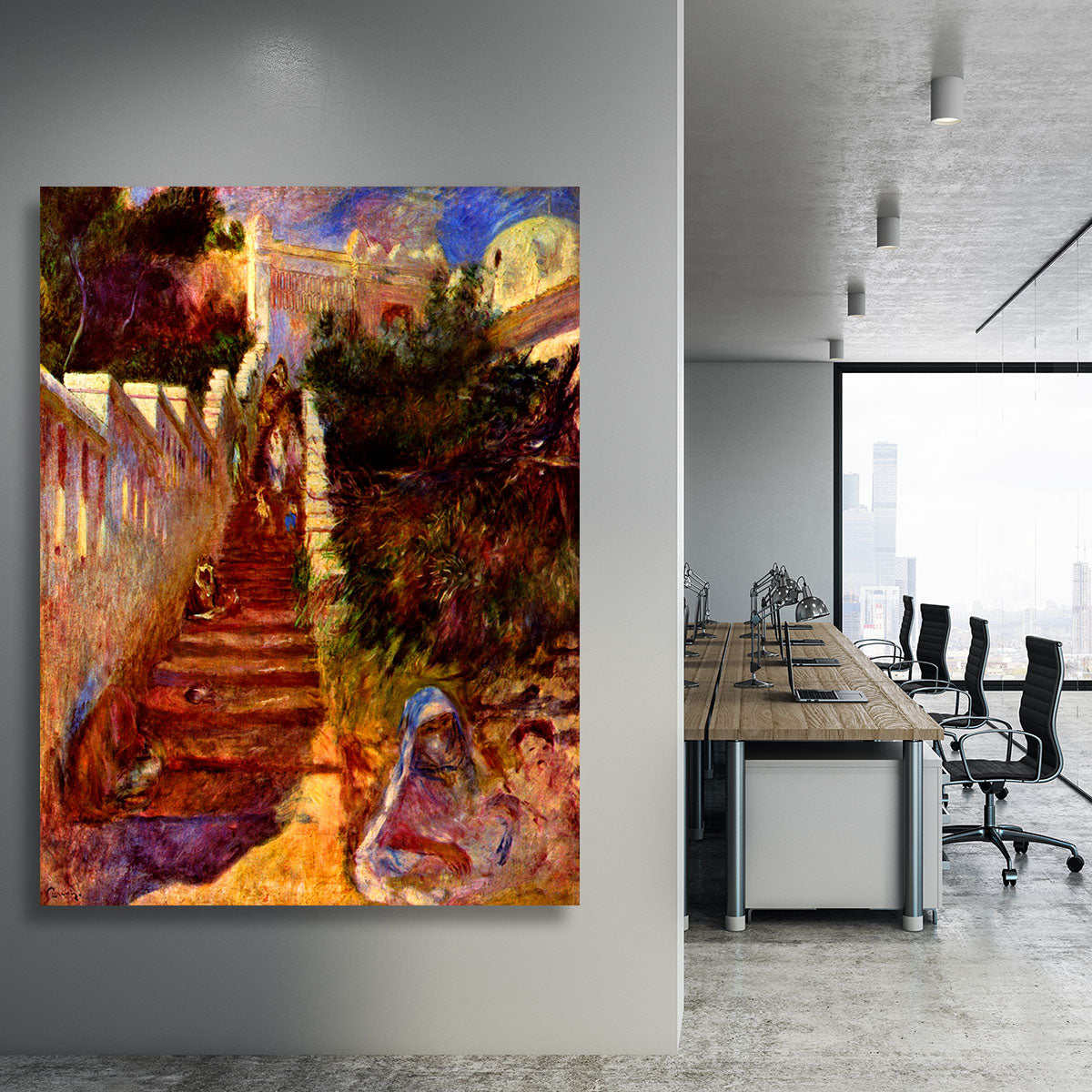 Stairs in Algier by Renoir Canvas Print or Poster - Canvas Art Rocks - 3