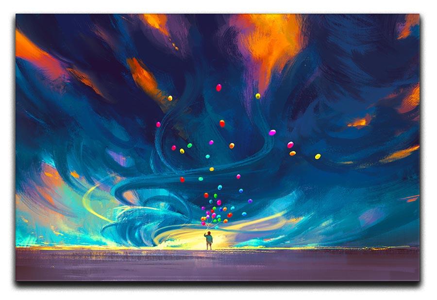 Standing in front of fantasy storm Canvas Print or Poster - Canvas Art Rocks - 1
