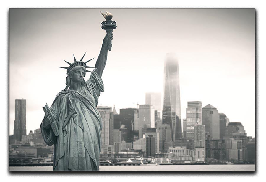 Statue of Liberty with cityscape Canvas Print or Poster - Canvas Art Rocks - 1