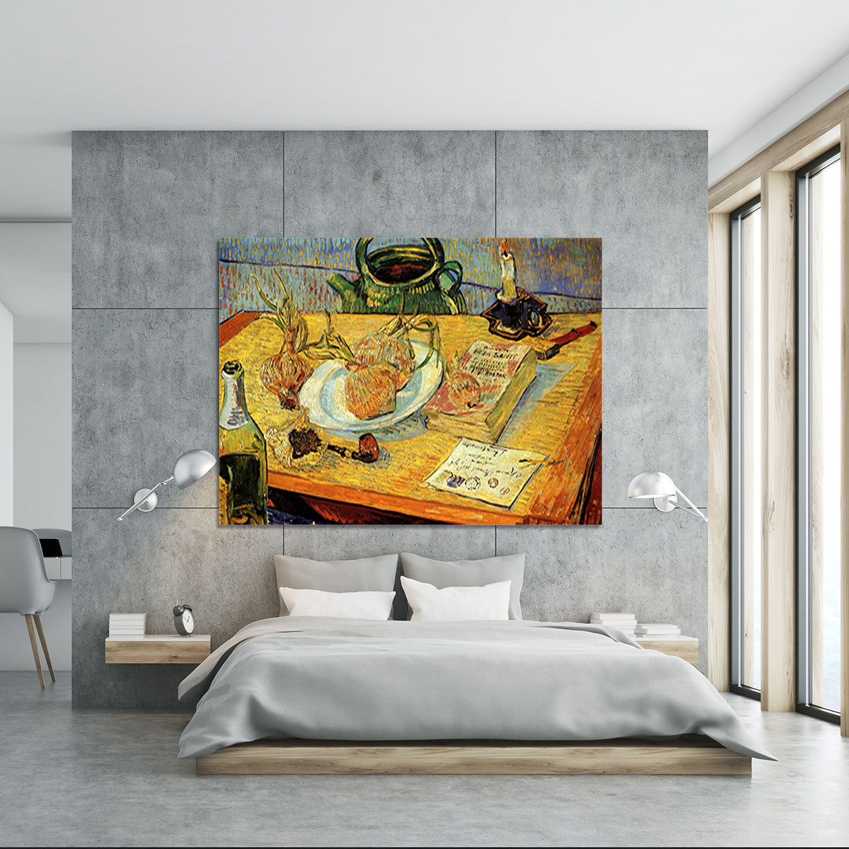Still Life Drawing Board Pipe Onions and Sealing-Wax by Van Gogh Canvas Print or Poster - Canvas Art Rocks - 5