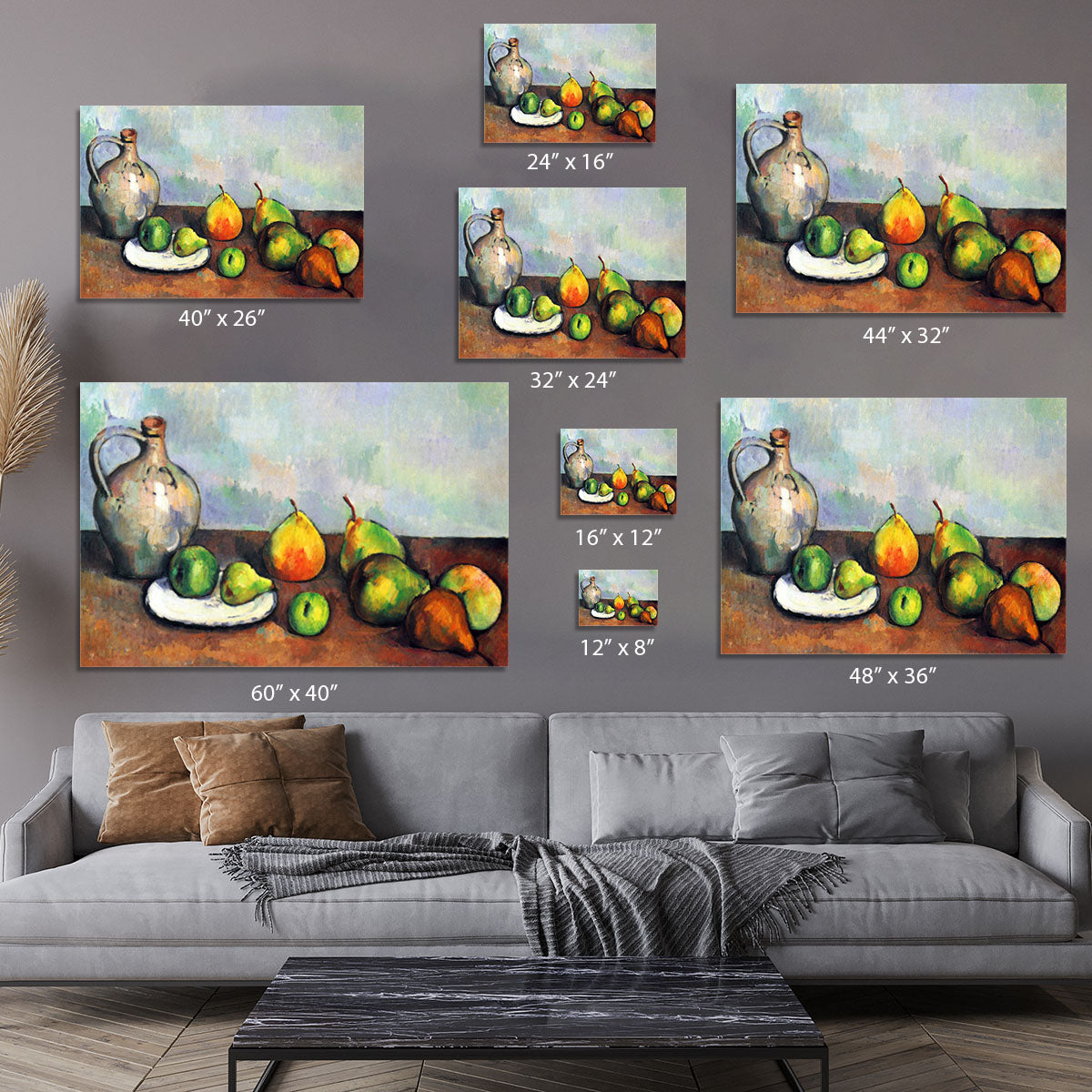 Still Life Jar and Fruit by Cezanne Canvas Print or Poster - Canvas Art Rocks - 7