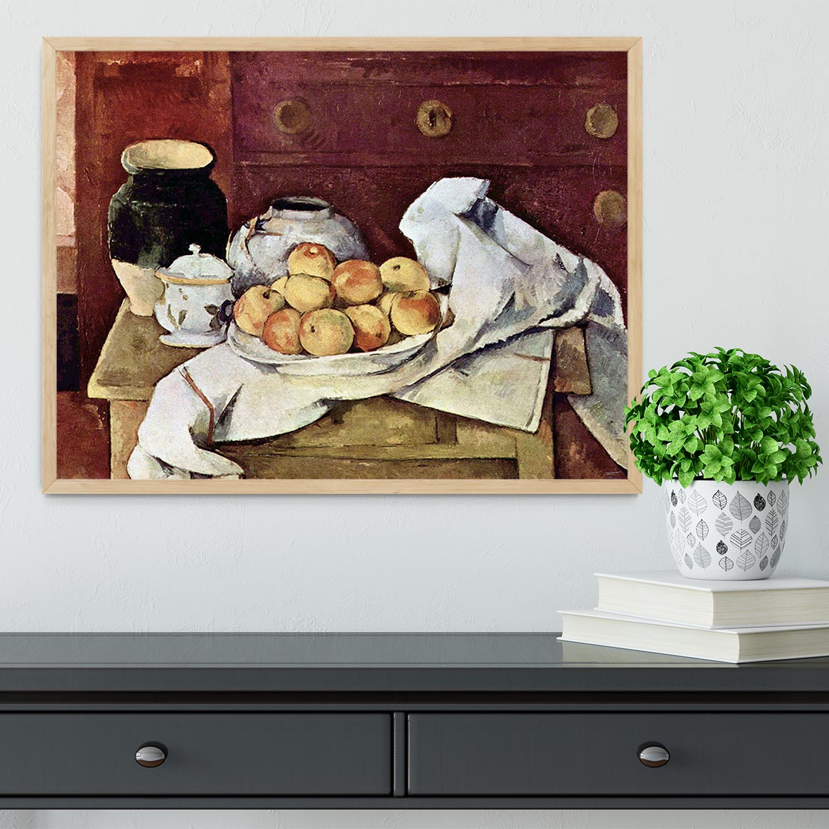 Still Life by Cezanne Framed Print - Canvas Art Rocks - 4