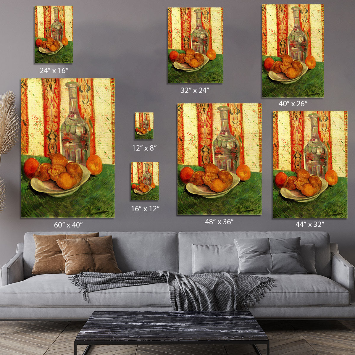 Still Life with Decanter and Lemons on a Plate by Van Gogh Canvas Print or Poster - Canvas Art Rocks - 7