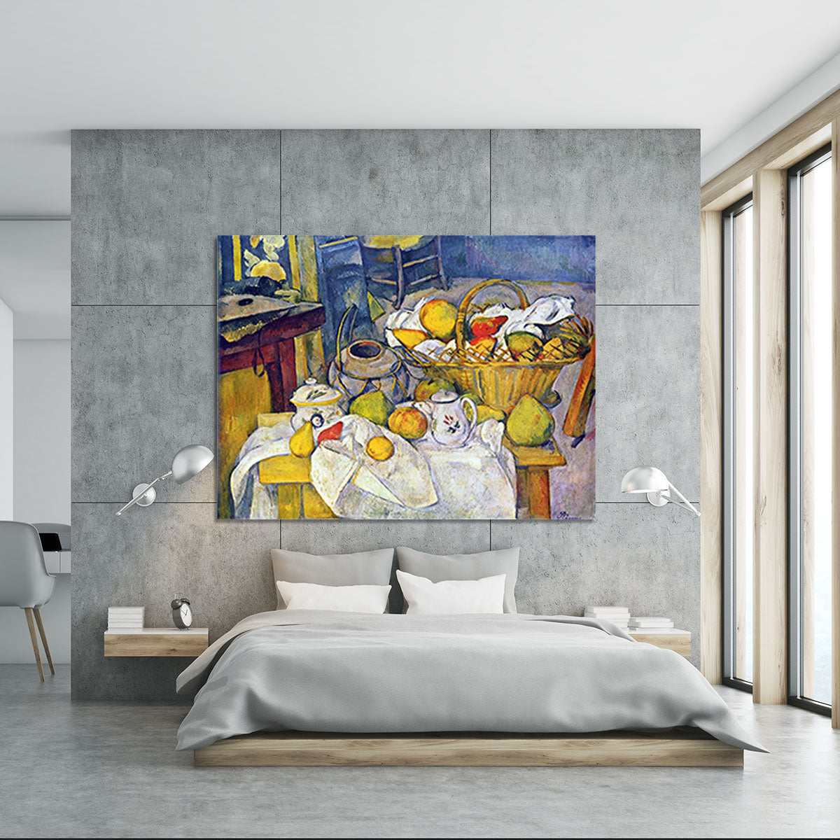 Still Life with Fruit Basket by Cezanne Canvas Print or Poster - Canvas Art Rocks - 5