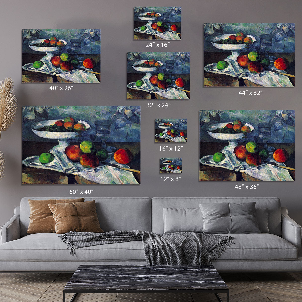 Still Life with Fruit Bowl by Cezanne Canvas Print or Poster - Canvas Art Rocks - 7