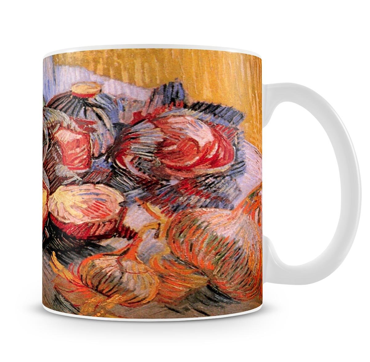 Still Life with Red Cabbages and Onions by Van Gogh Mug - Canvas Art Rocks - 4