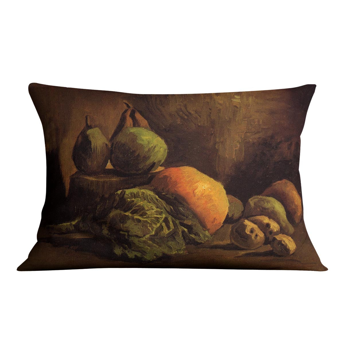 Still Life with Vegetables and Fruit by Van Gogh Cushion