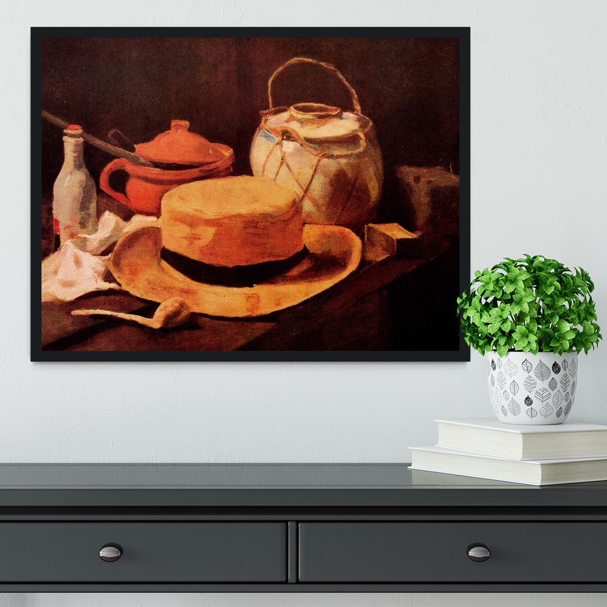 Still Life with Yellow Straw Hat by Van Gogh Framed Print - Canvas Art Rocks - 2