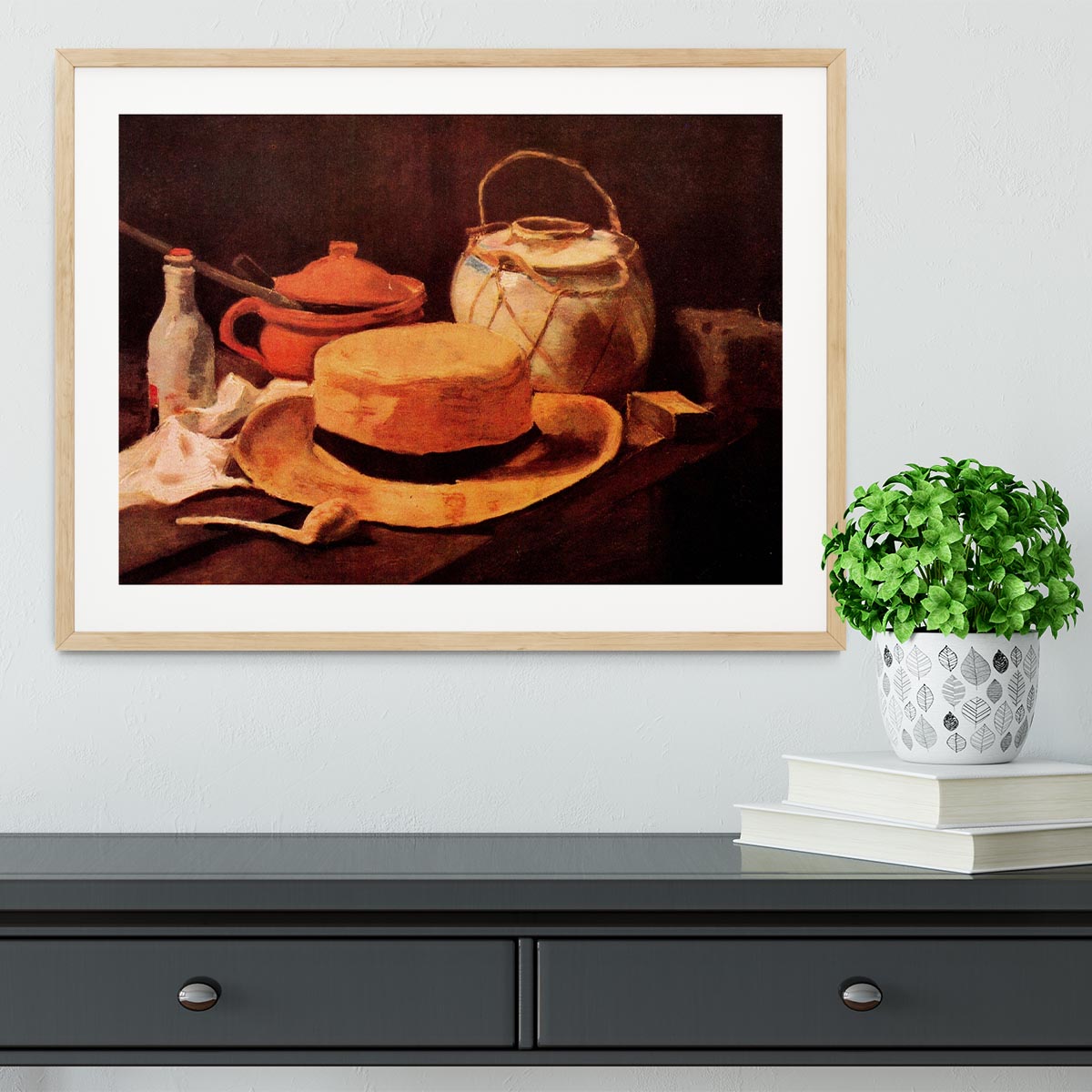 Still Life with Yellow Straw Hat by Van Gogh Framed Print - Canvas Art Rocks - 3