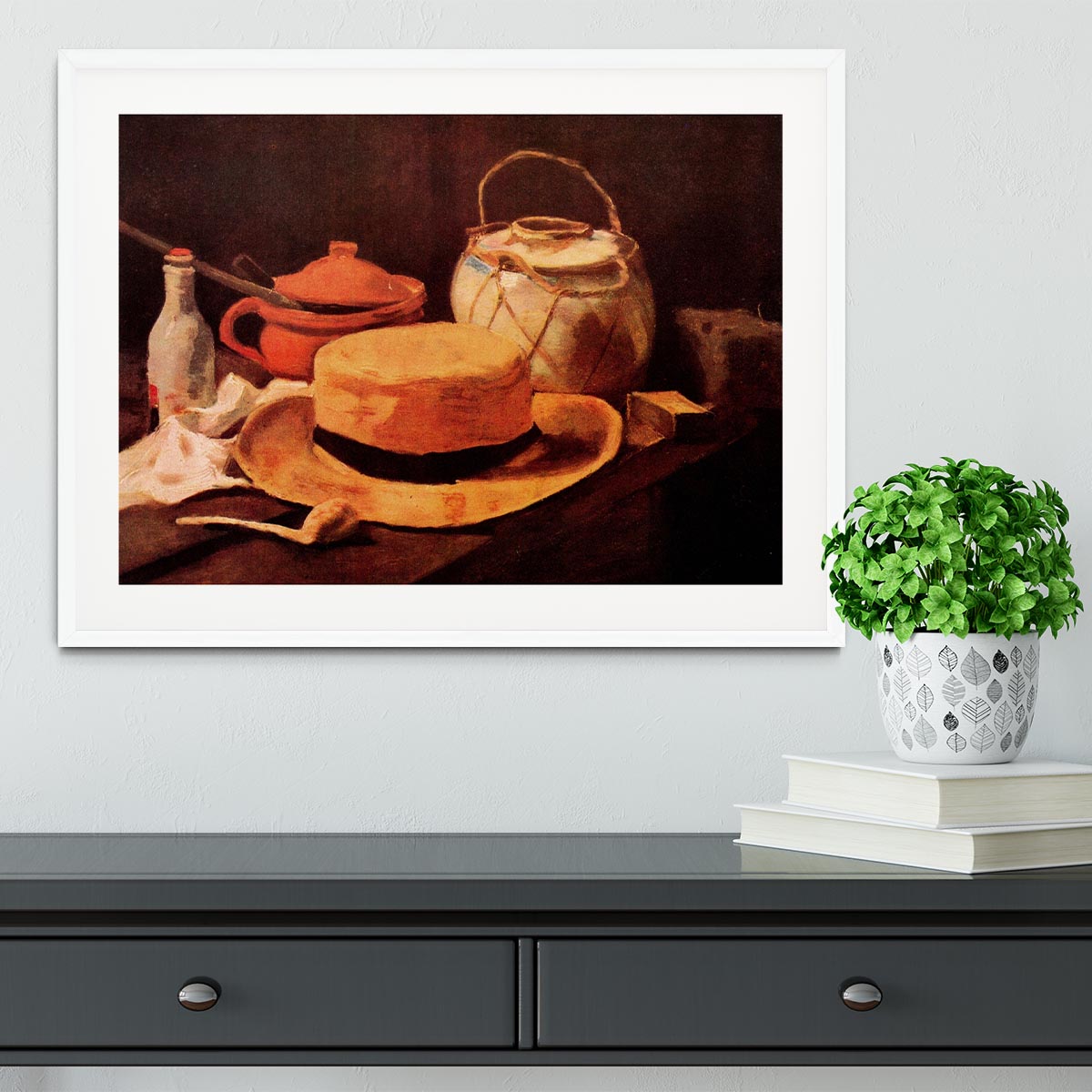 Still Life with Yellow Straw Hat by Van Gogh Framed Print - Canvas Art Rocks - 5