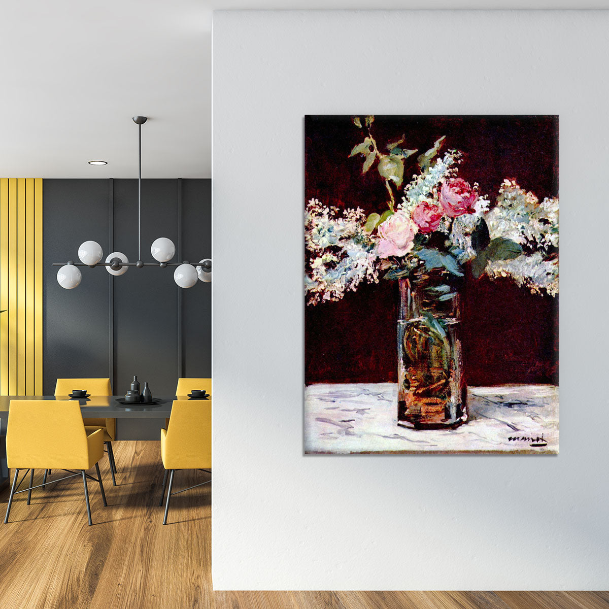 Still life lilac and roses by Manet Canvas Print or Poster - Canvas Art Rocks - 4