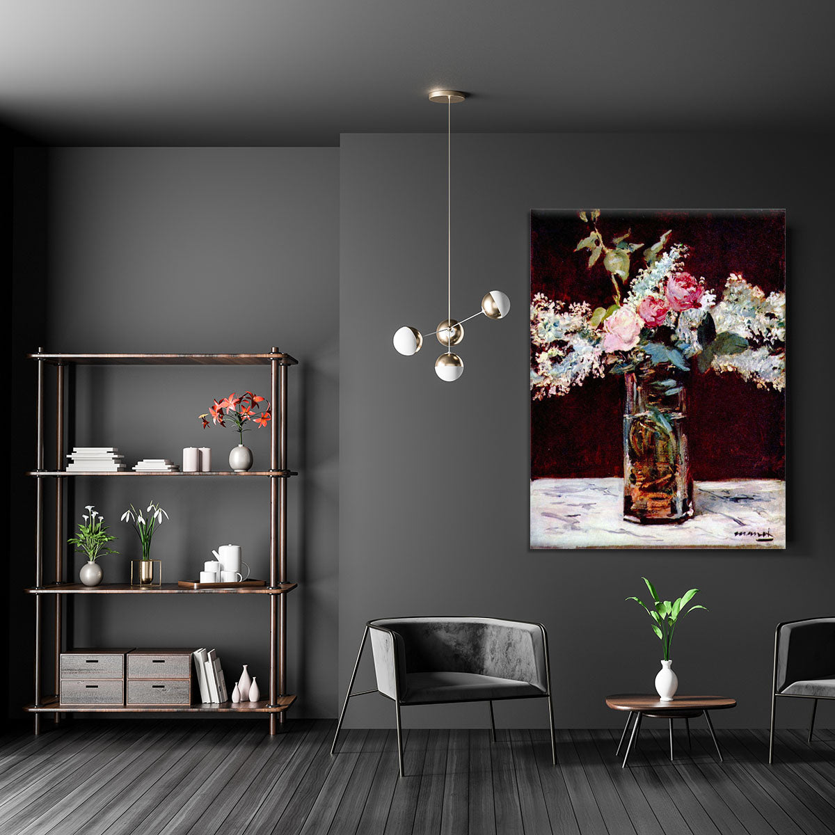 Still life lilac and roses by Manet Canvas Print or Poster - Canvas Art Rocks - 5