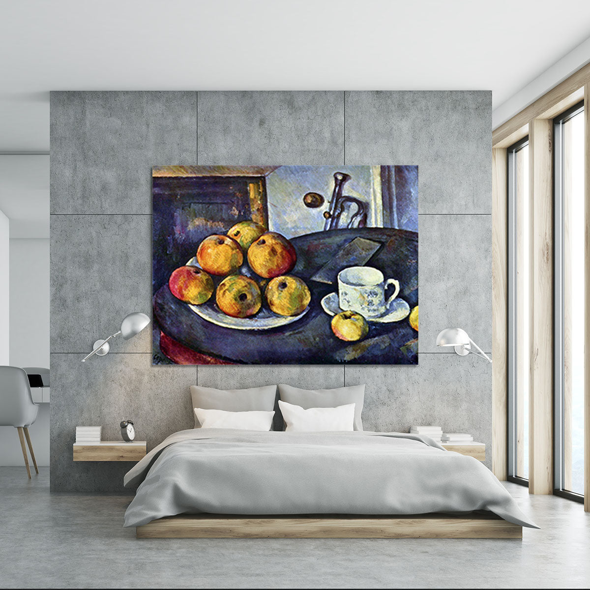 Still life with a bottle and apple cart by Cezanne Canvas Print or Poster - Canvas Art Rocks - 5