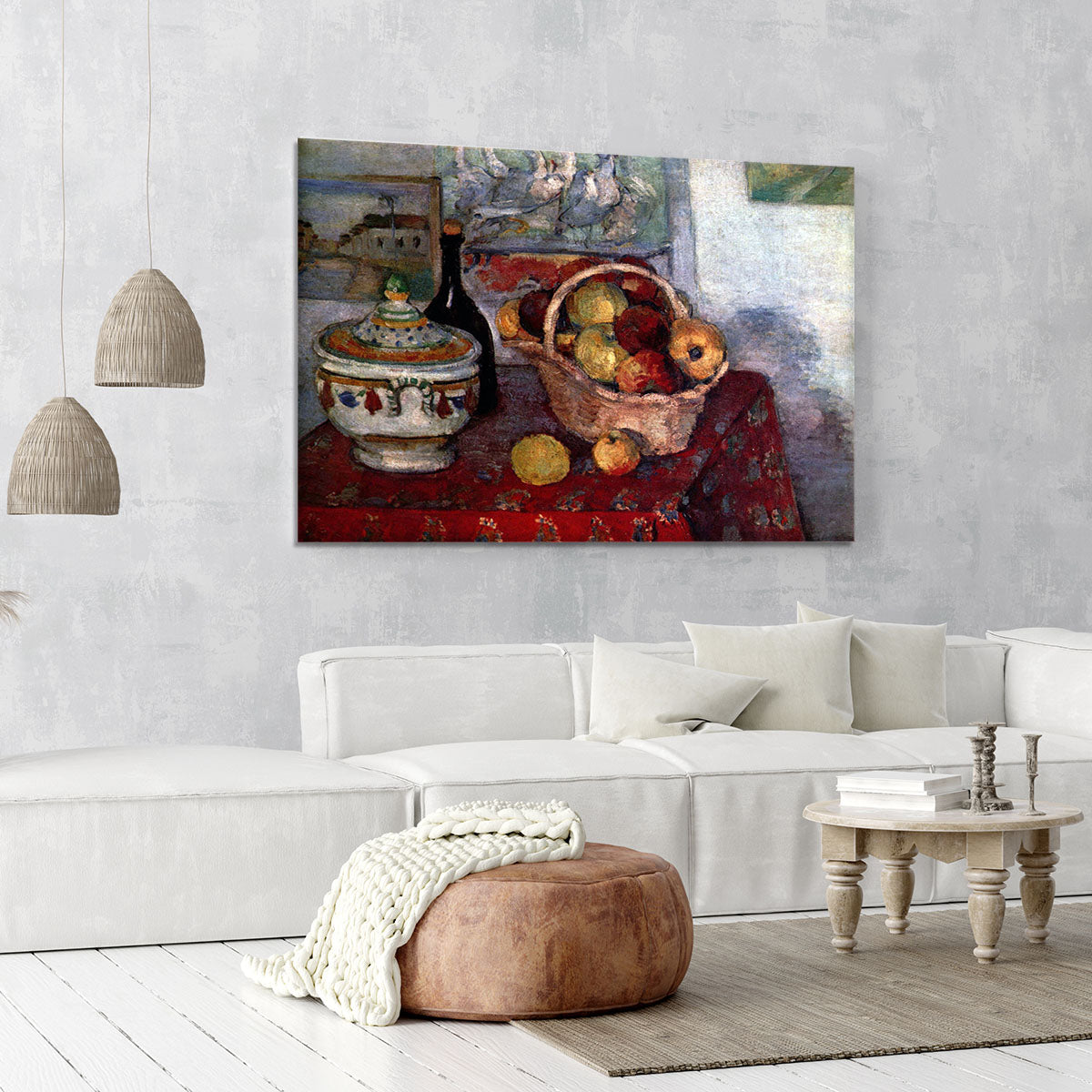 Still life with soup tureen by Cezanne Canvas Print or Poster - Canvas Art Rocks - 6