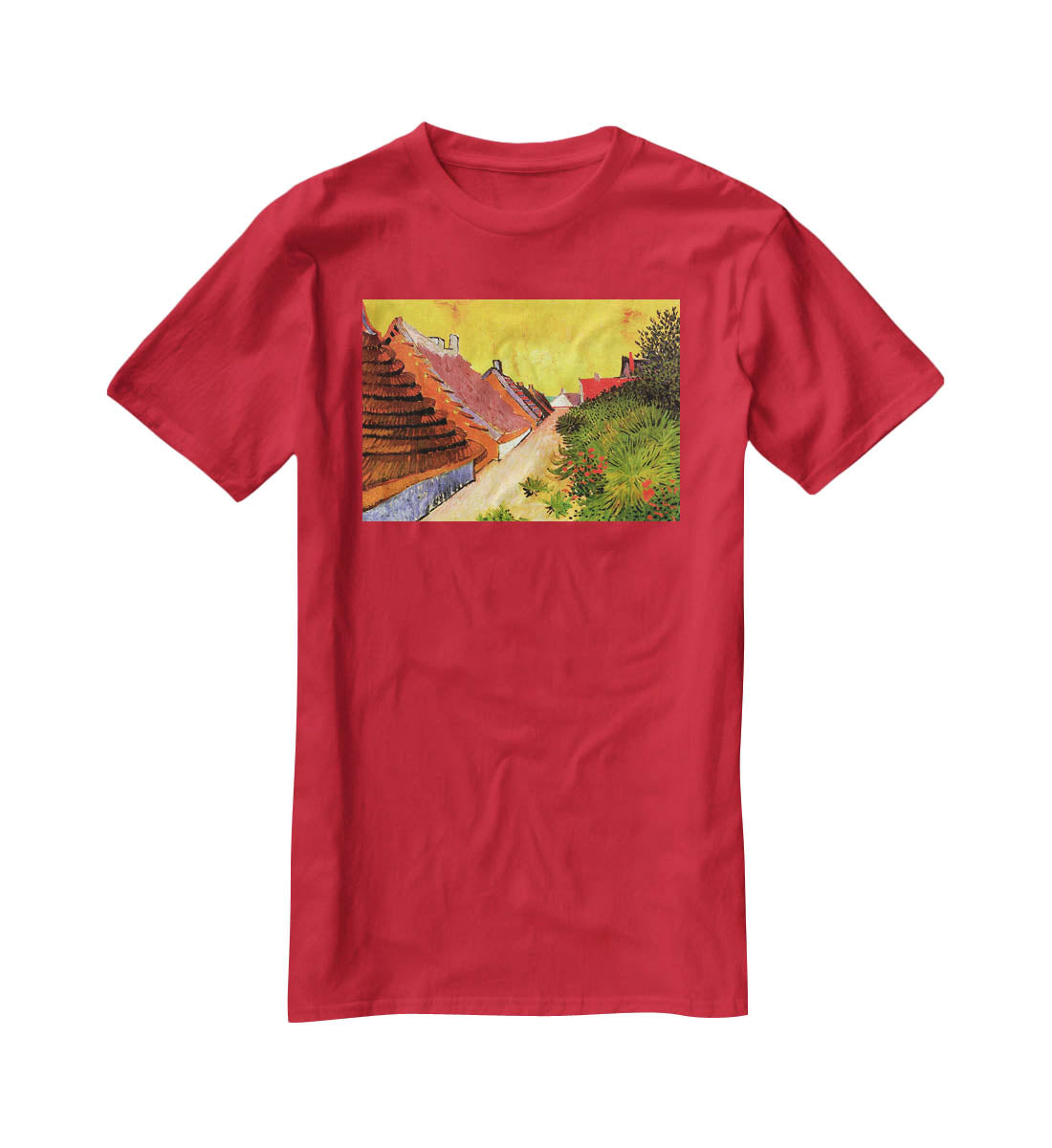 Street in Saintes-Maries by Van Gogh T-Shirt - Canvas Art Rocks - 4
