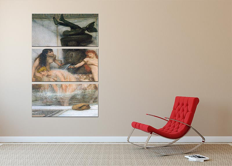 Strigilis and sponges by Alma Tadema 3 Split Panel Canvas Print - Canvas Art Rocks - 2